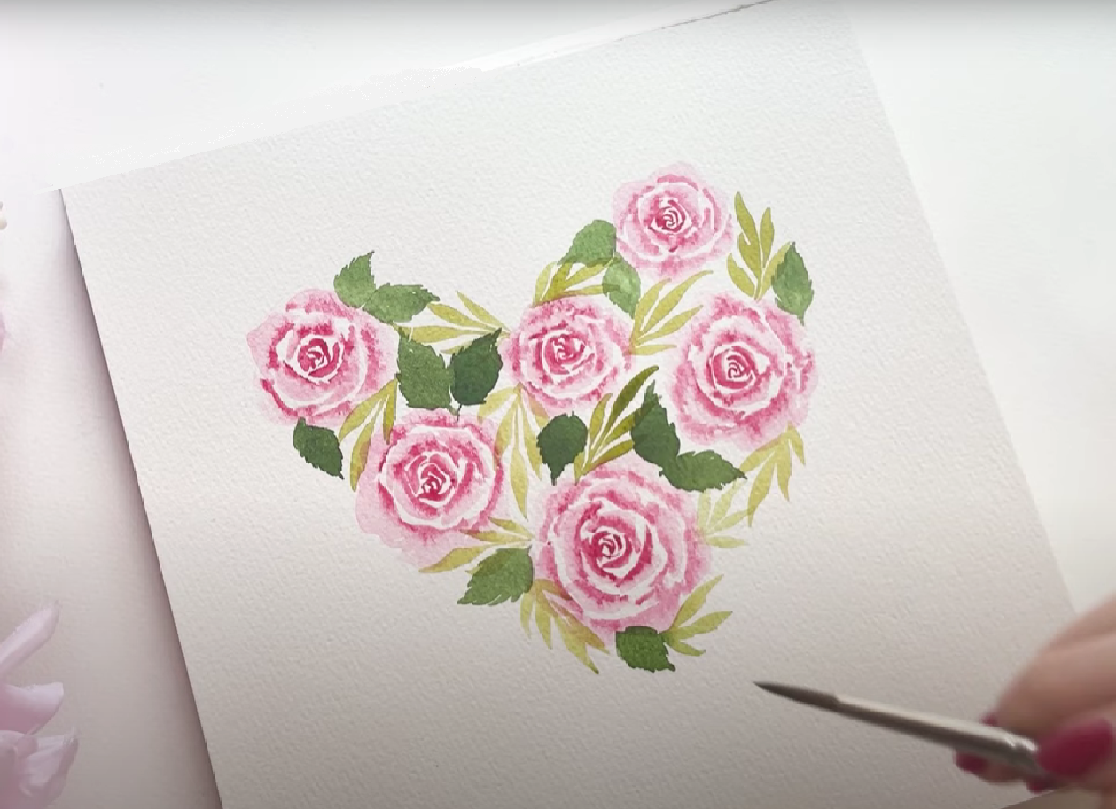 GILLIG WINERY - Easy Watercolor Floral Heart Painting Class