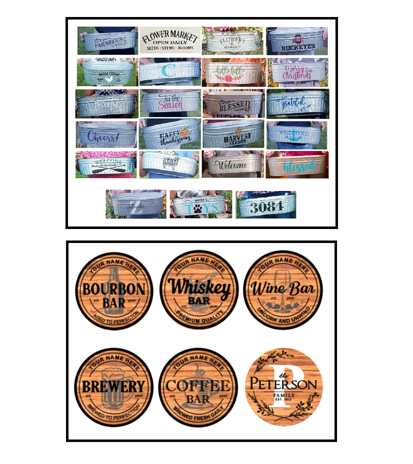 AUBURN ELKS #1978 - Personalized Galvanized Tubs &amp; Bar Signs Workshop Paint Party
