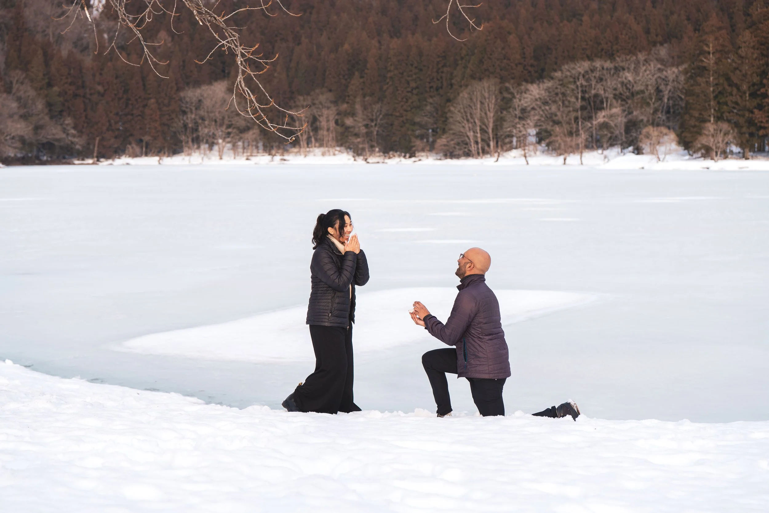 Nozawa Onsen | American Couple Surprise Proposal