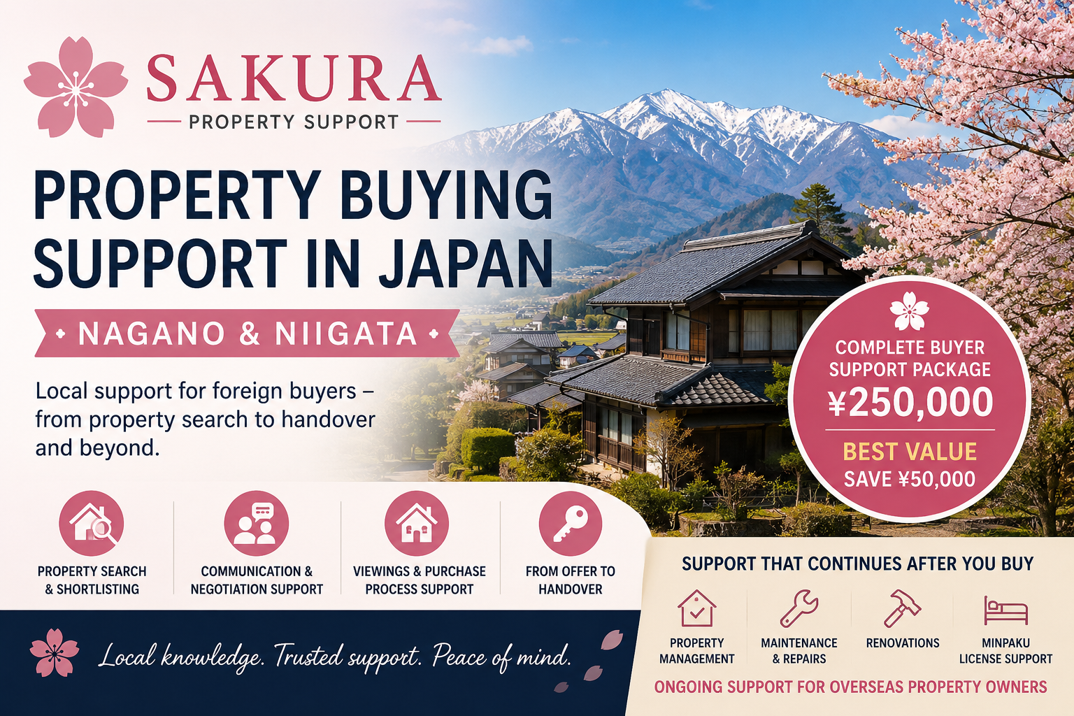 Property Buying Support in Nagano &amp; Niigata, Japan