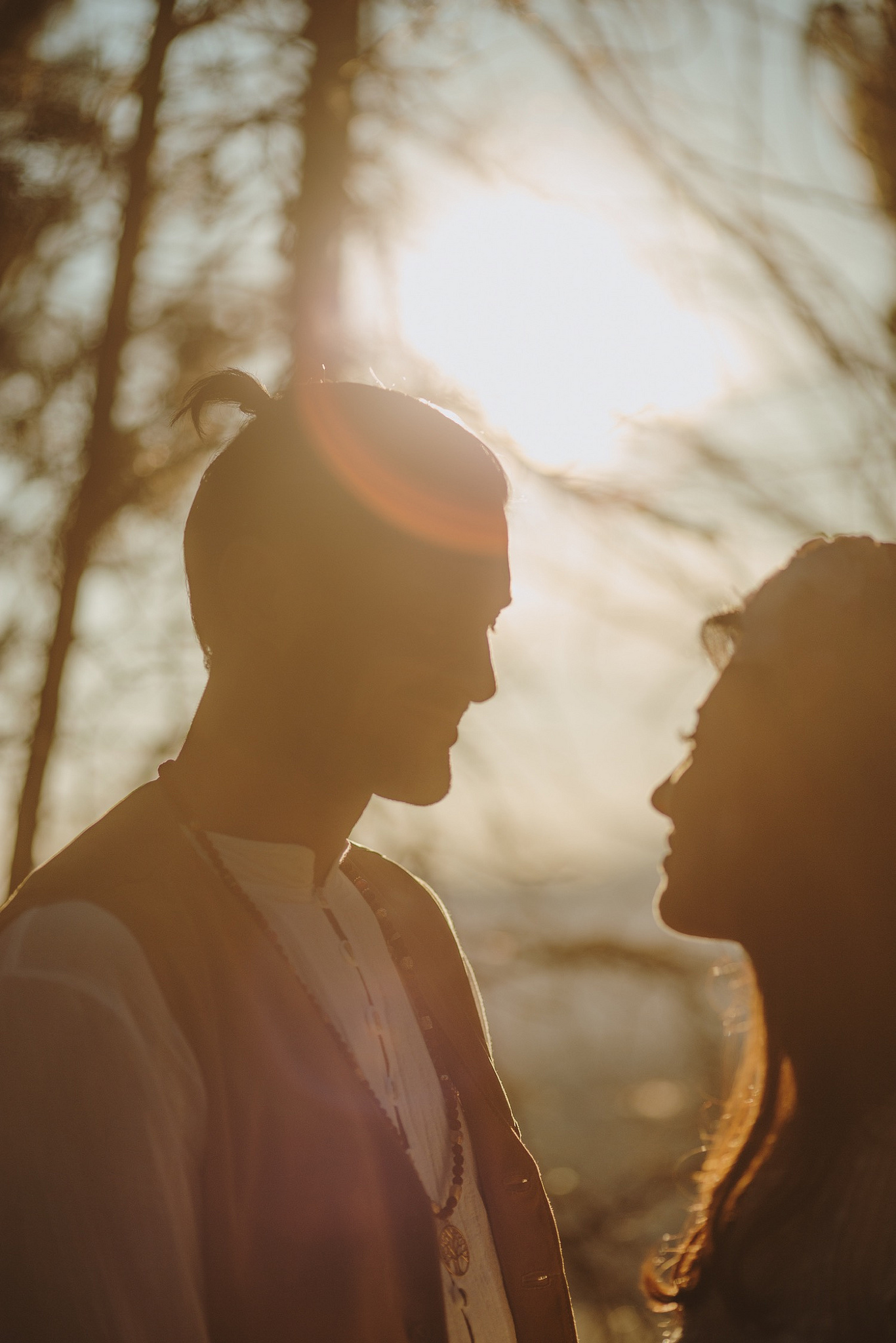 Gipsy Wedding in hemp Field