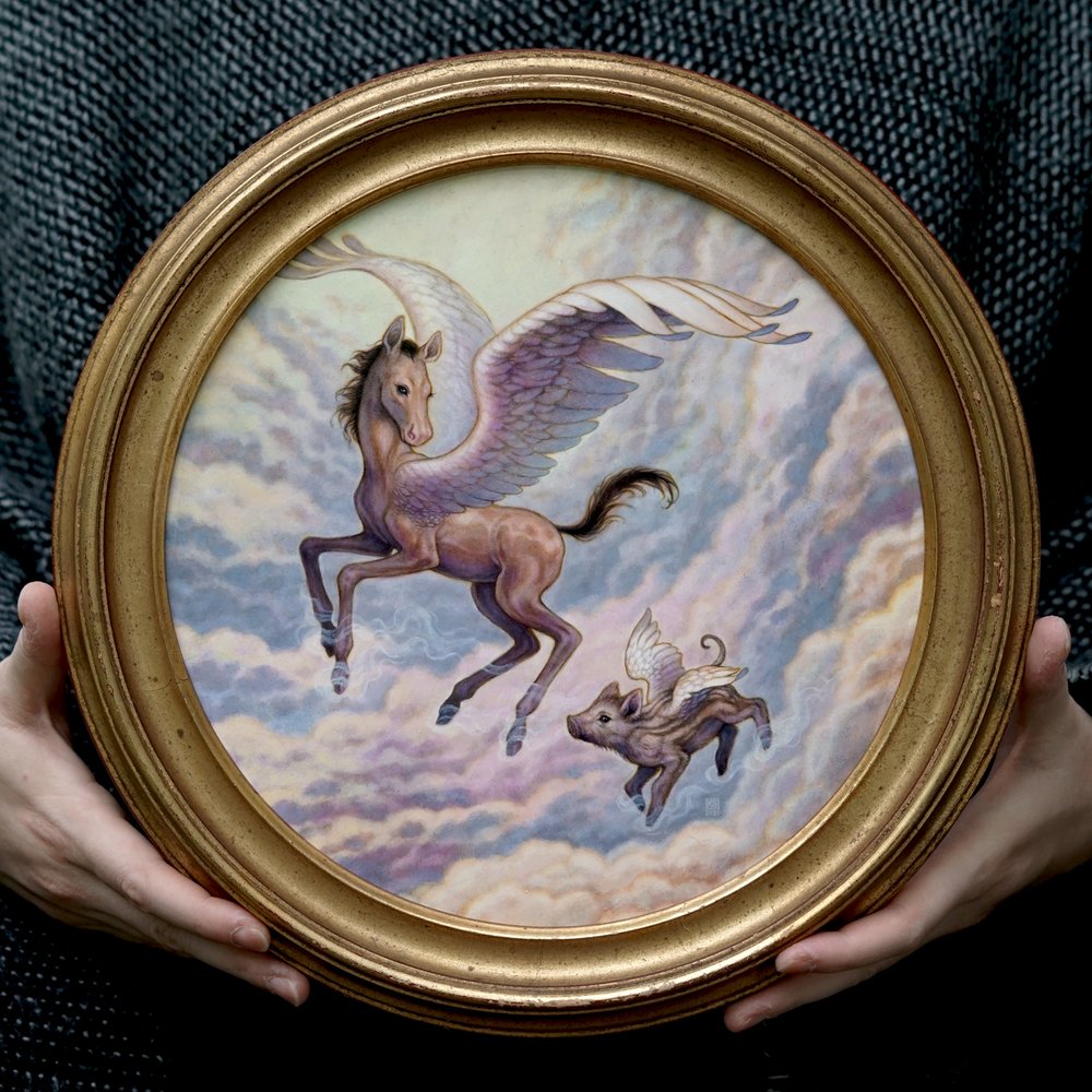 Pegasus, Painting by Serhii Voichenko