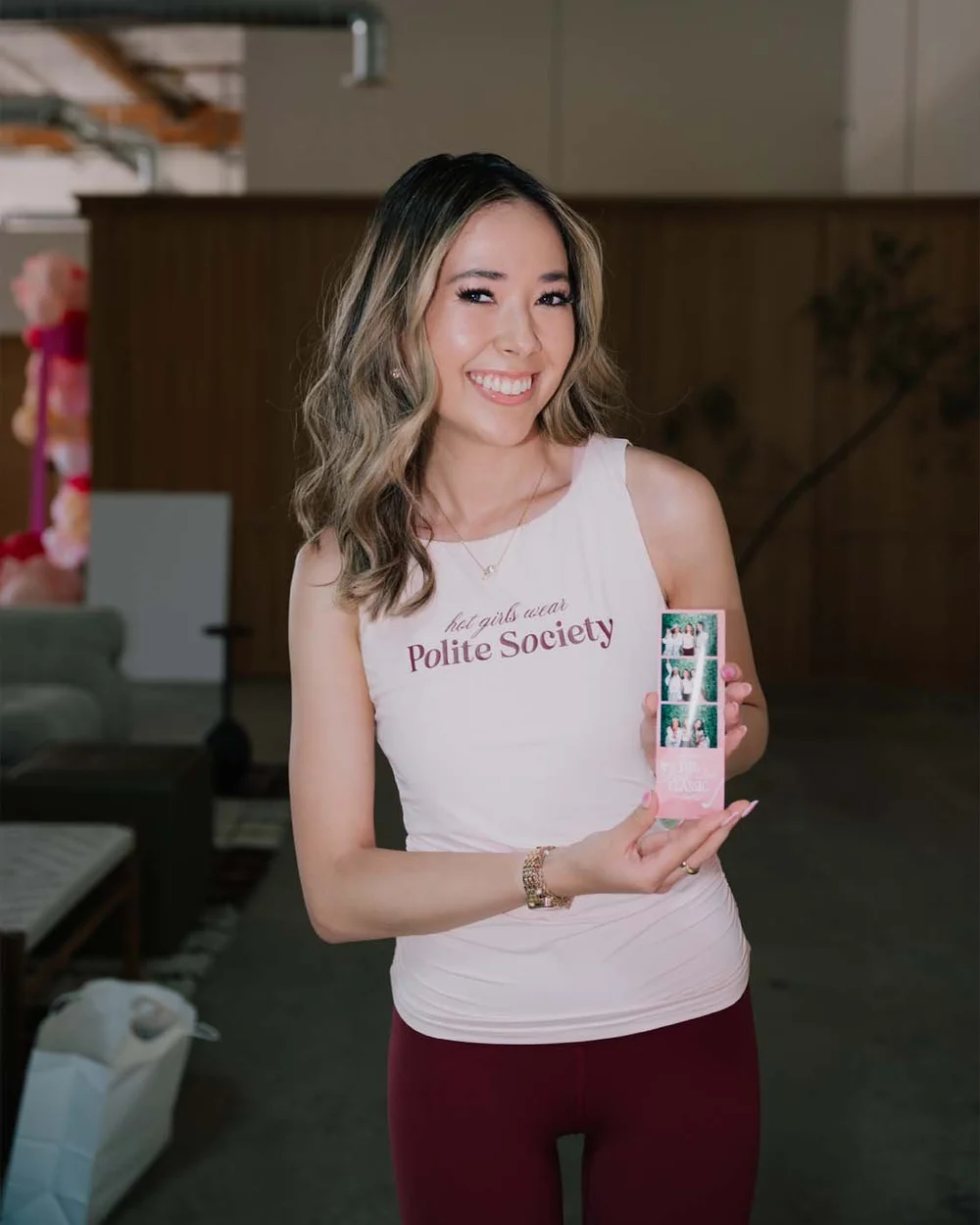 Custom-designed photo booth experience at a retail pop-up event
