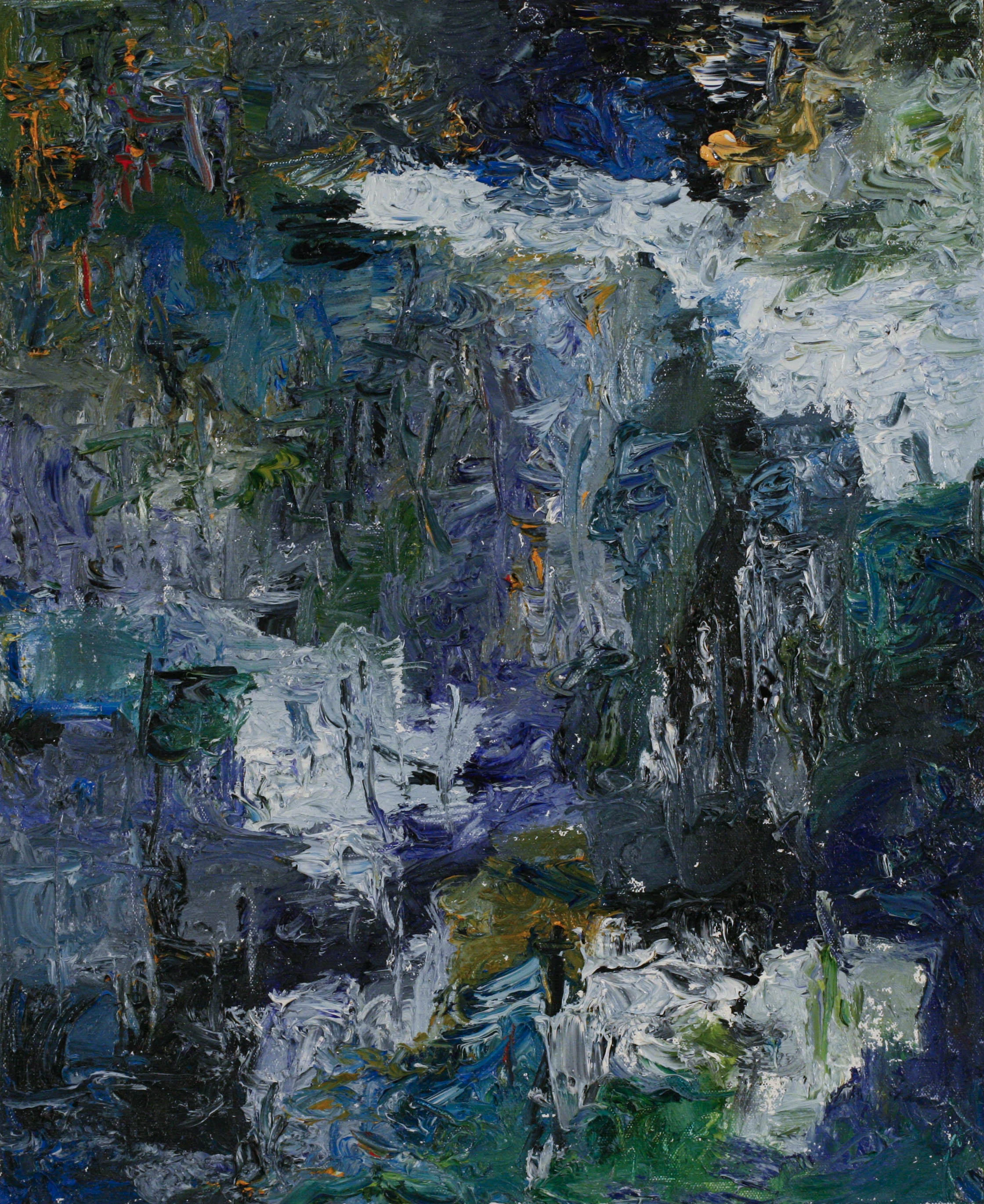 “Green City #63,” oil on canvas, 20”x14”