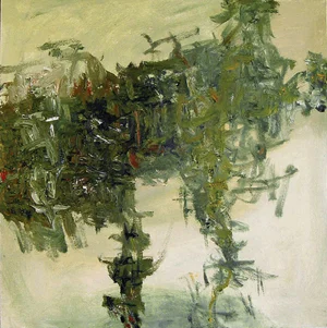 "Green City #3," oil on canvas, 24"x24"
