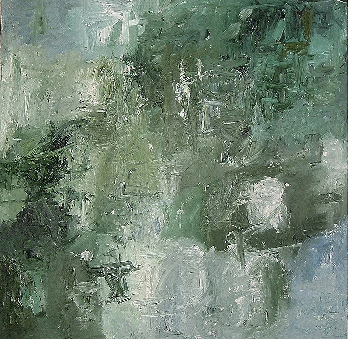 "Green City #37," oil on canvas, 24"x24"