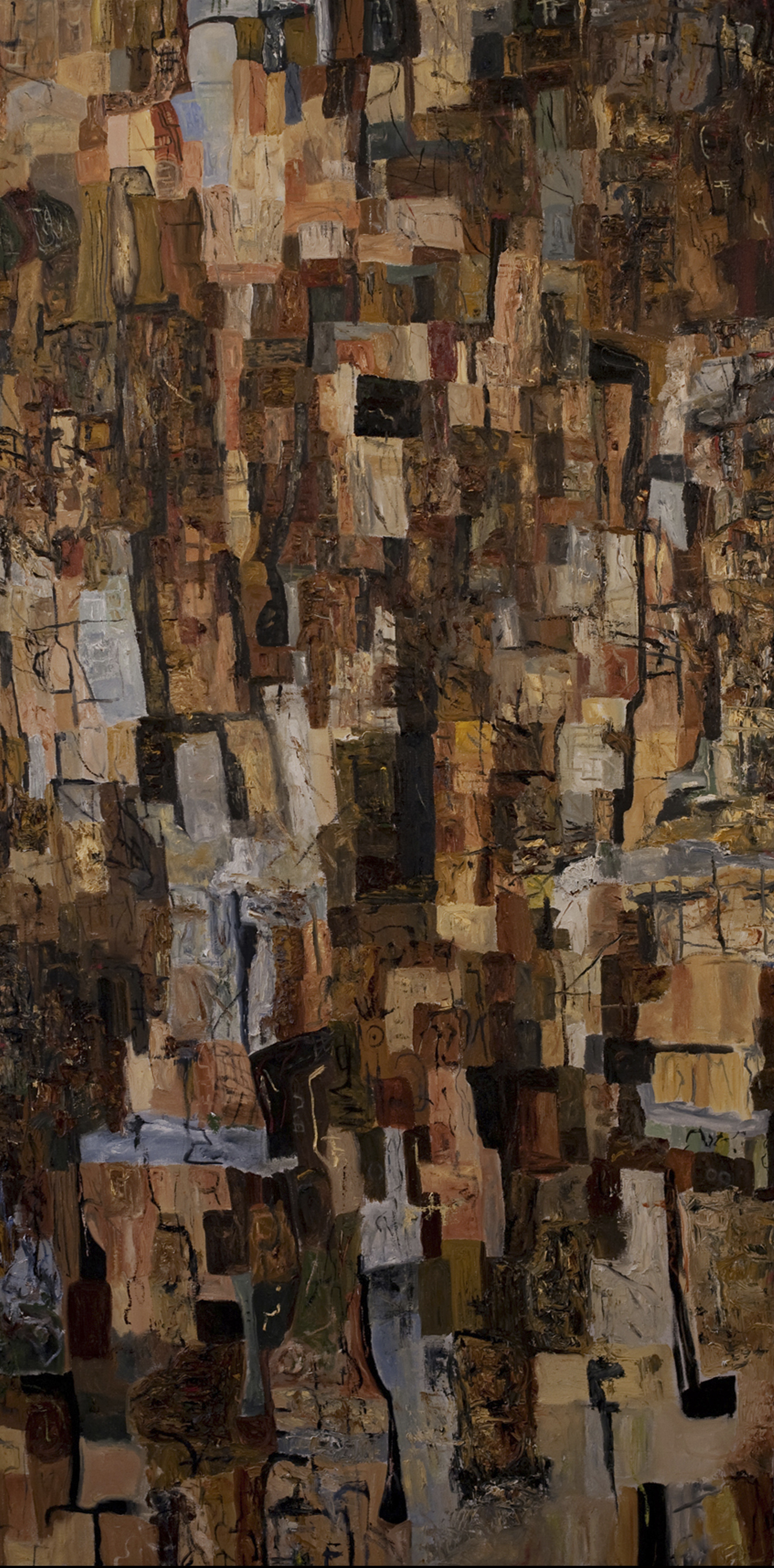 "Structure of Earth" # 31, oil on canvas, 77" x 39"