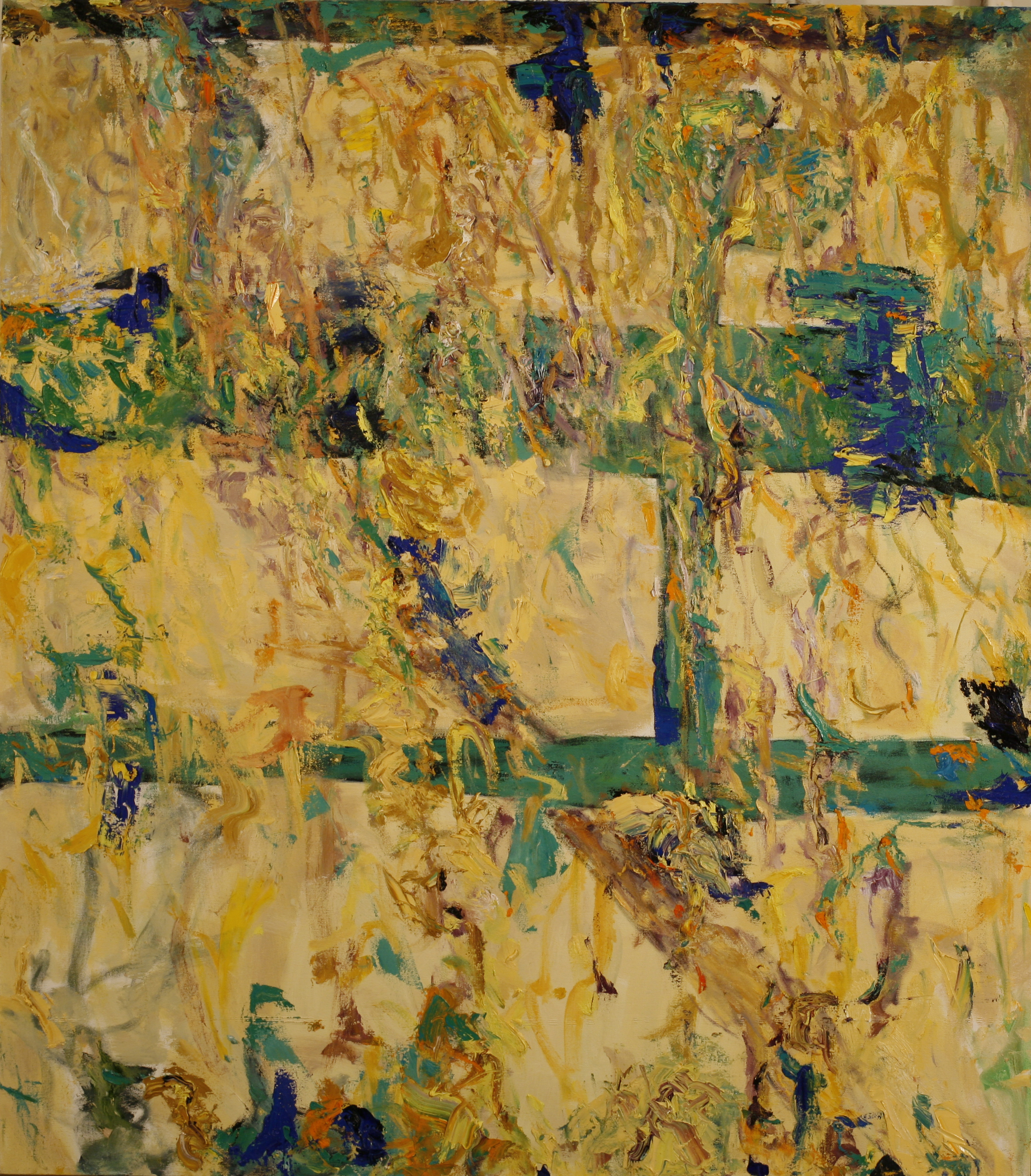 "Giraffe's Flag", Oil on Canvas 47"x42"