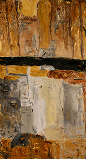 "Structure of Earth 14", oil on canvas, 33"x18"