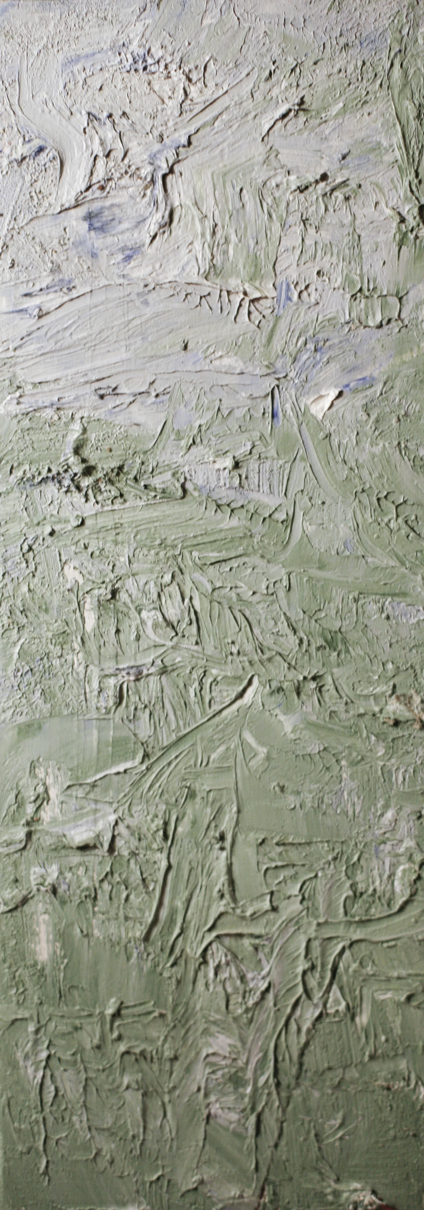 "Green City #57", oil on wood, 12"x6" (sold)