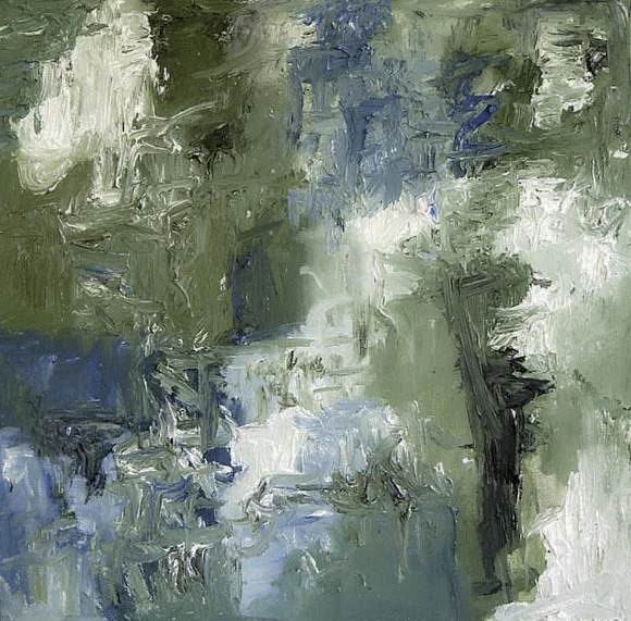 "Green City #25", oil on canvas, 24"x24" (Sold)