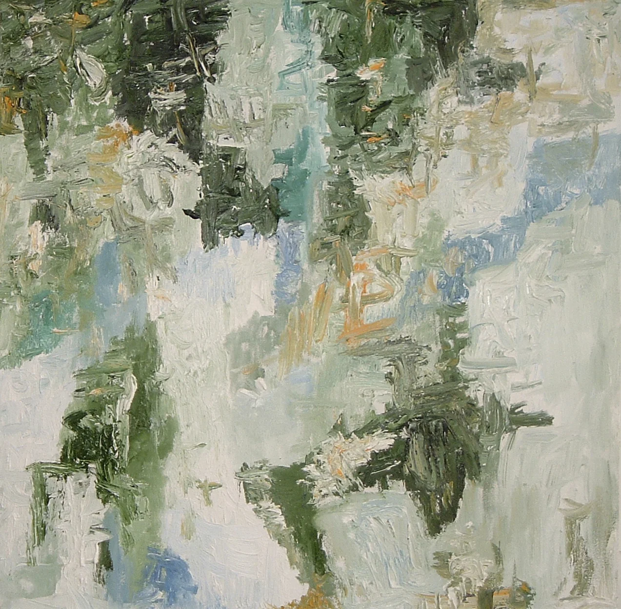 "Green City #20", oil on canvas, 24"x24"