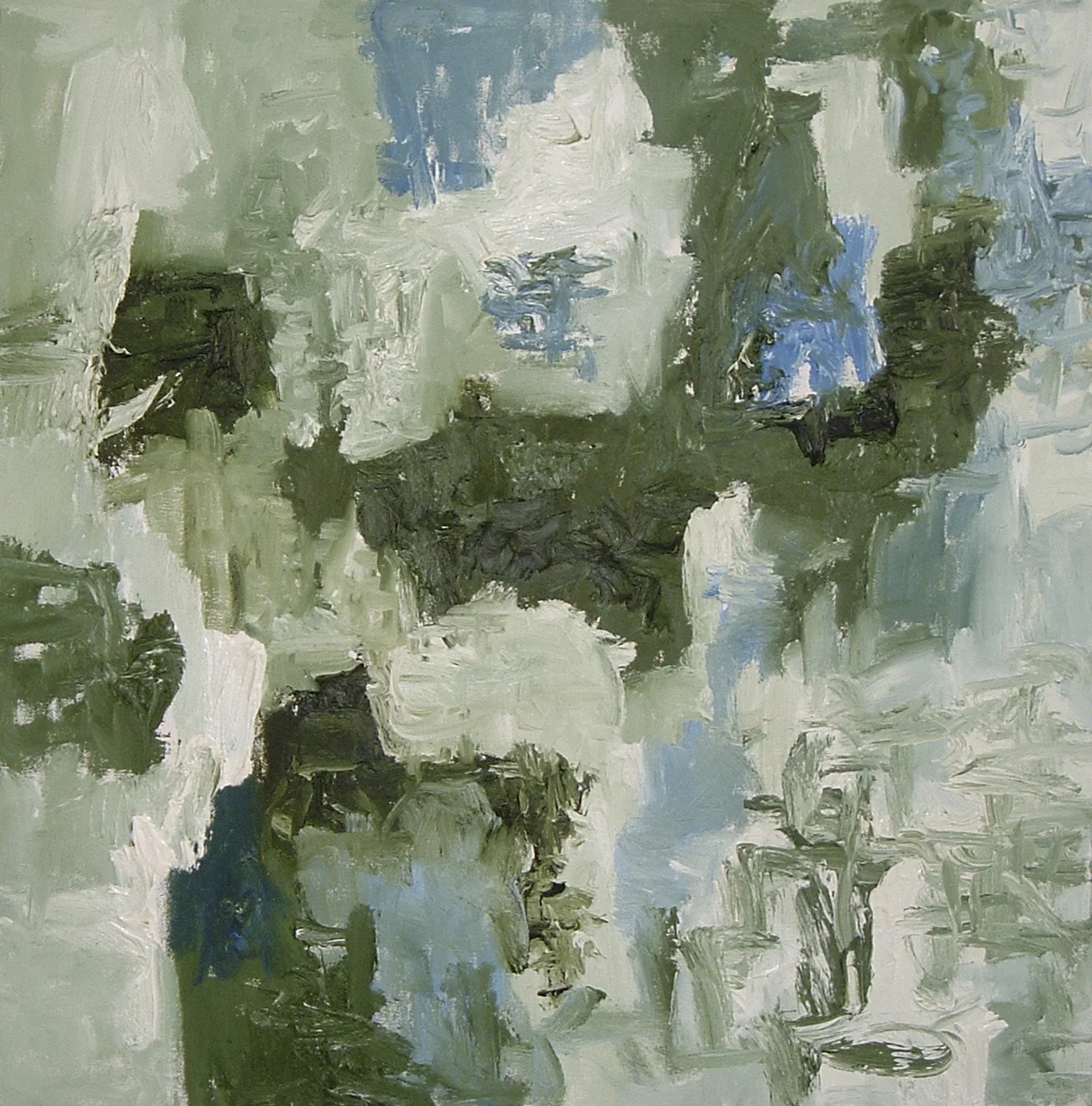 "Green City #35", oil on canvas, 24"x24"