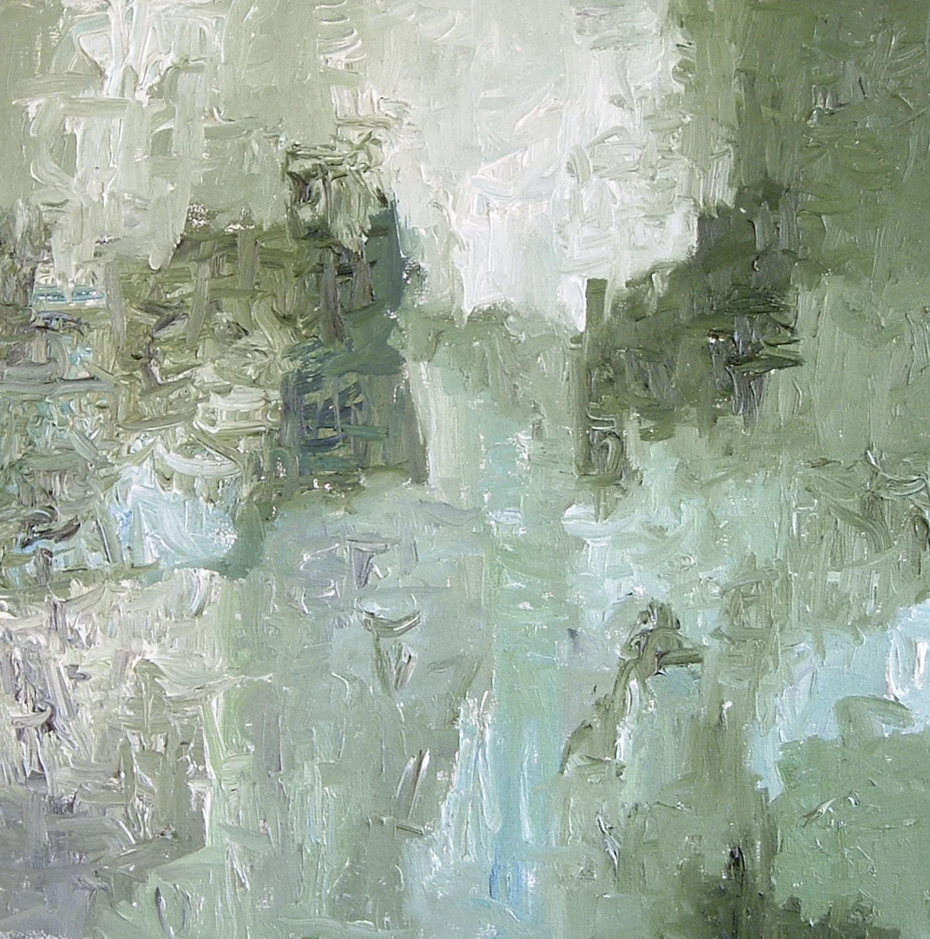"Green City #31", oil on canvas, 24"x24"