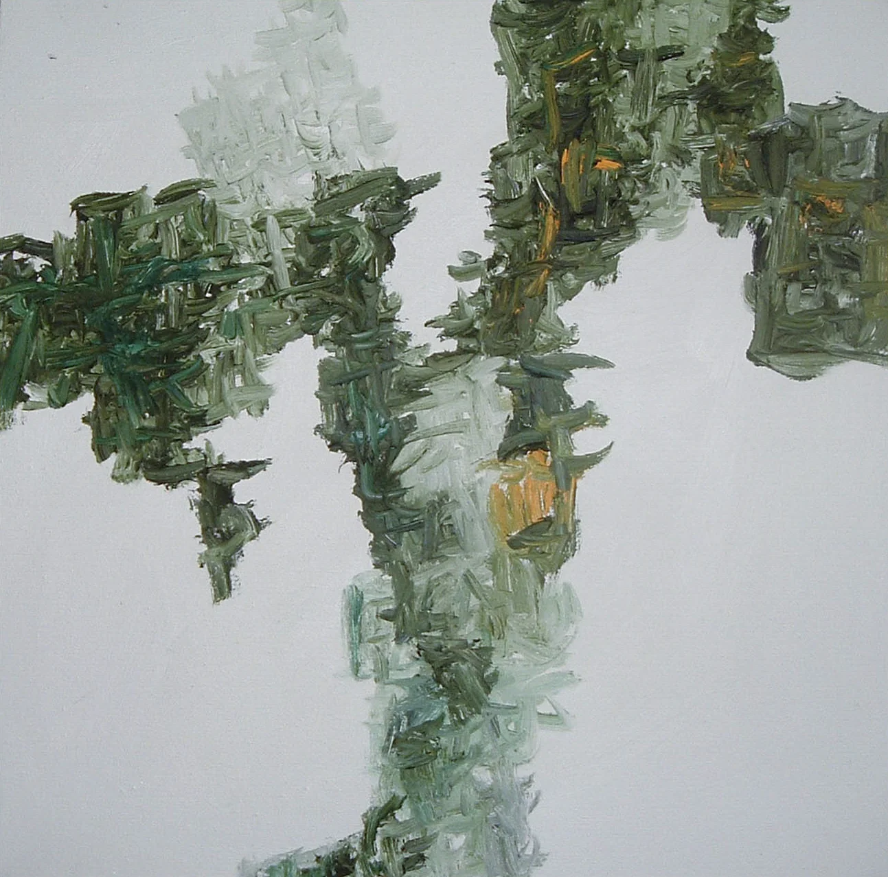 "GreenCity #19", oil on canvas, 24"x24"