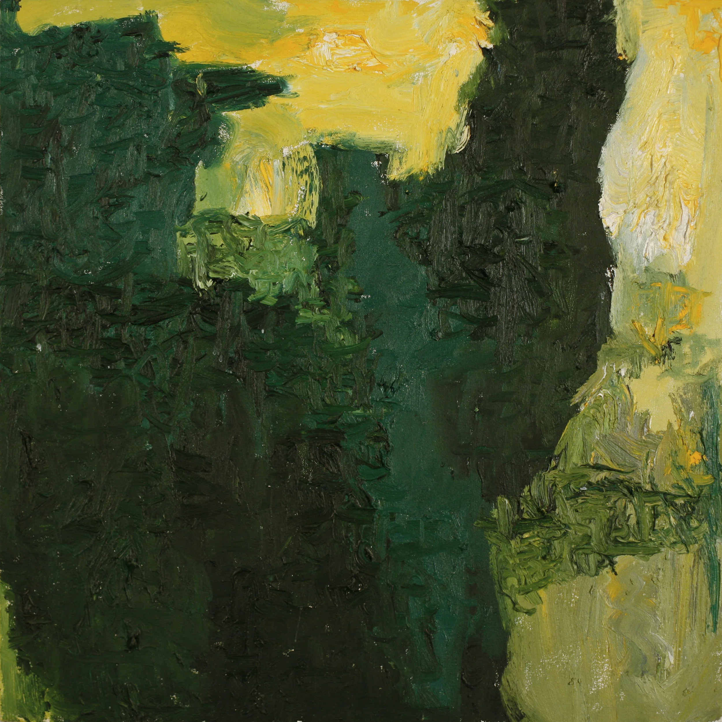 "Green City #43", oil on canvas, 24"x24"