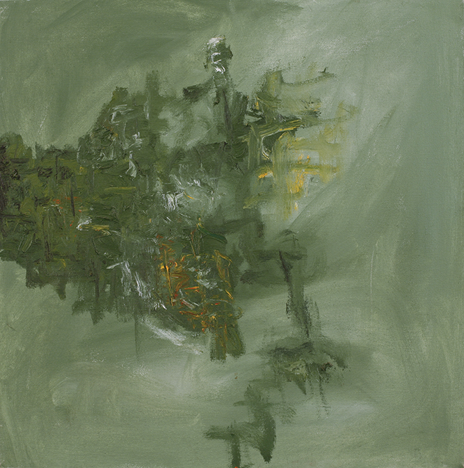 "Green City #2, Nov. 2001", oil on canvas, 24"x24"