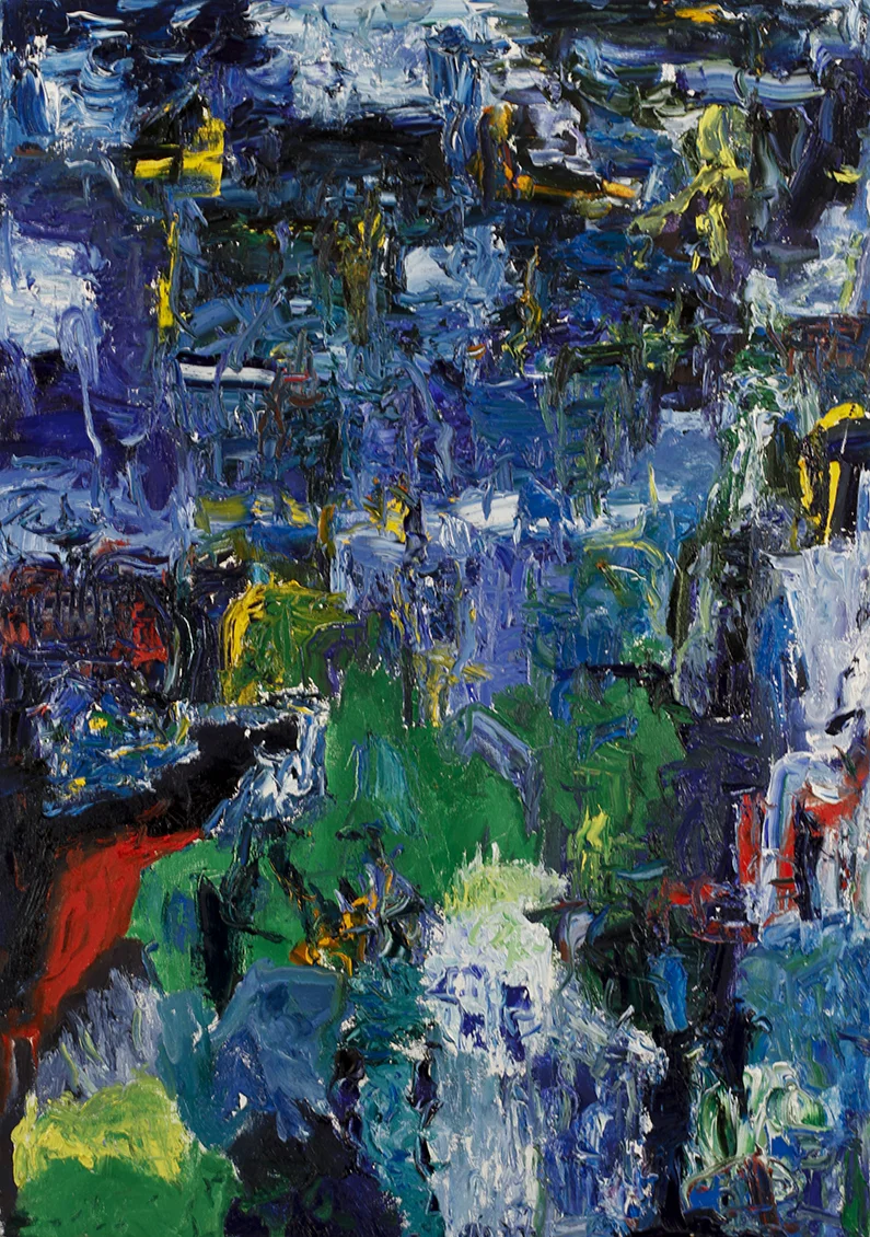 "Green City #69", oil on canvas, 40"x28"