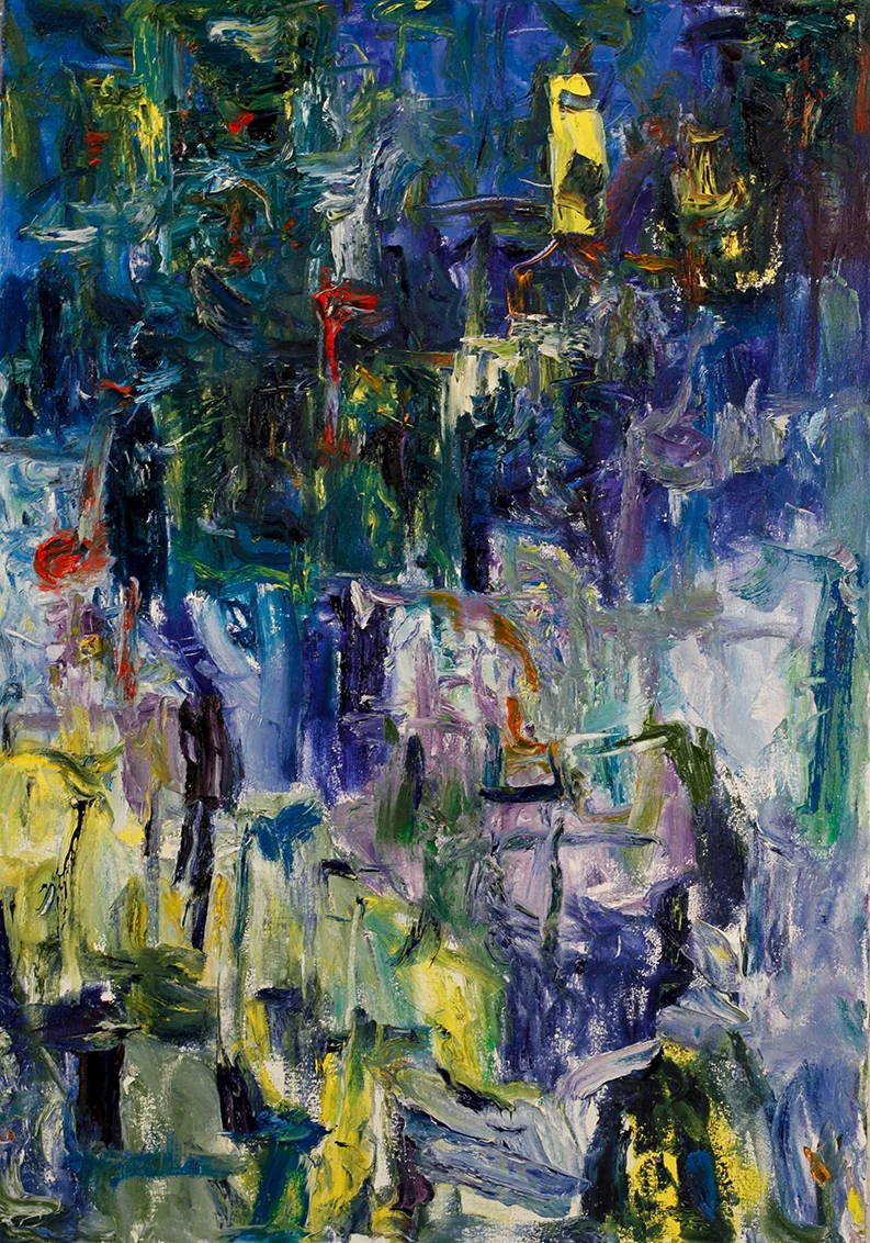 "Green City #70", oil on canvas, 40"x28"