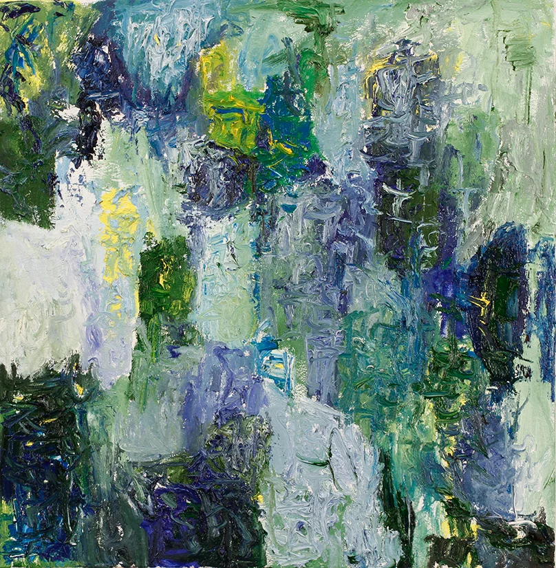 "Green City #73", oil on canvas, 24"x24"