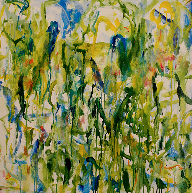  "Untitled", 30" x 30", acrylic on canvas, (mar-6-'019)
