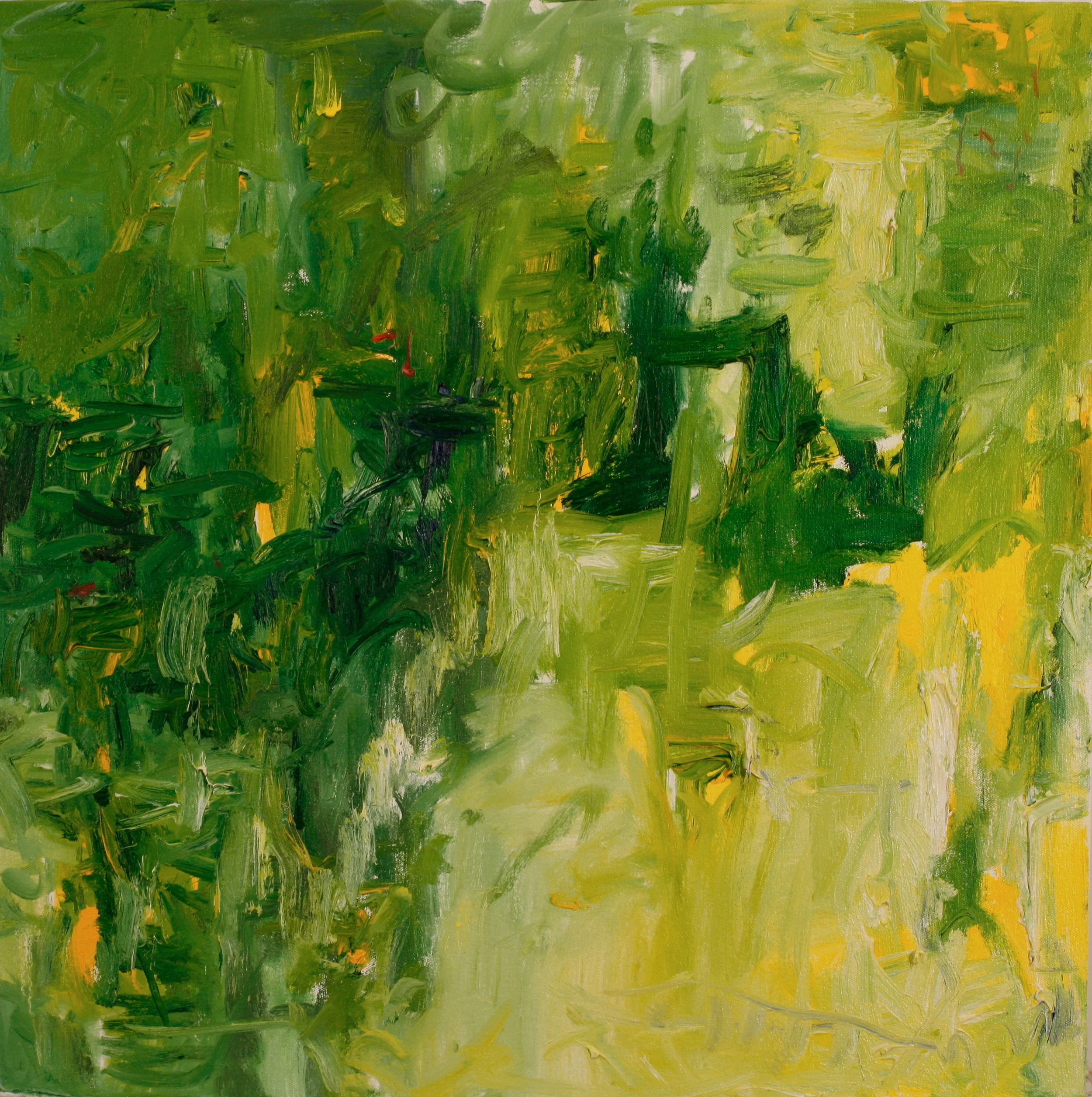 "Green City #77", oil on canvas, 24" x 24"