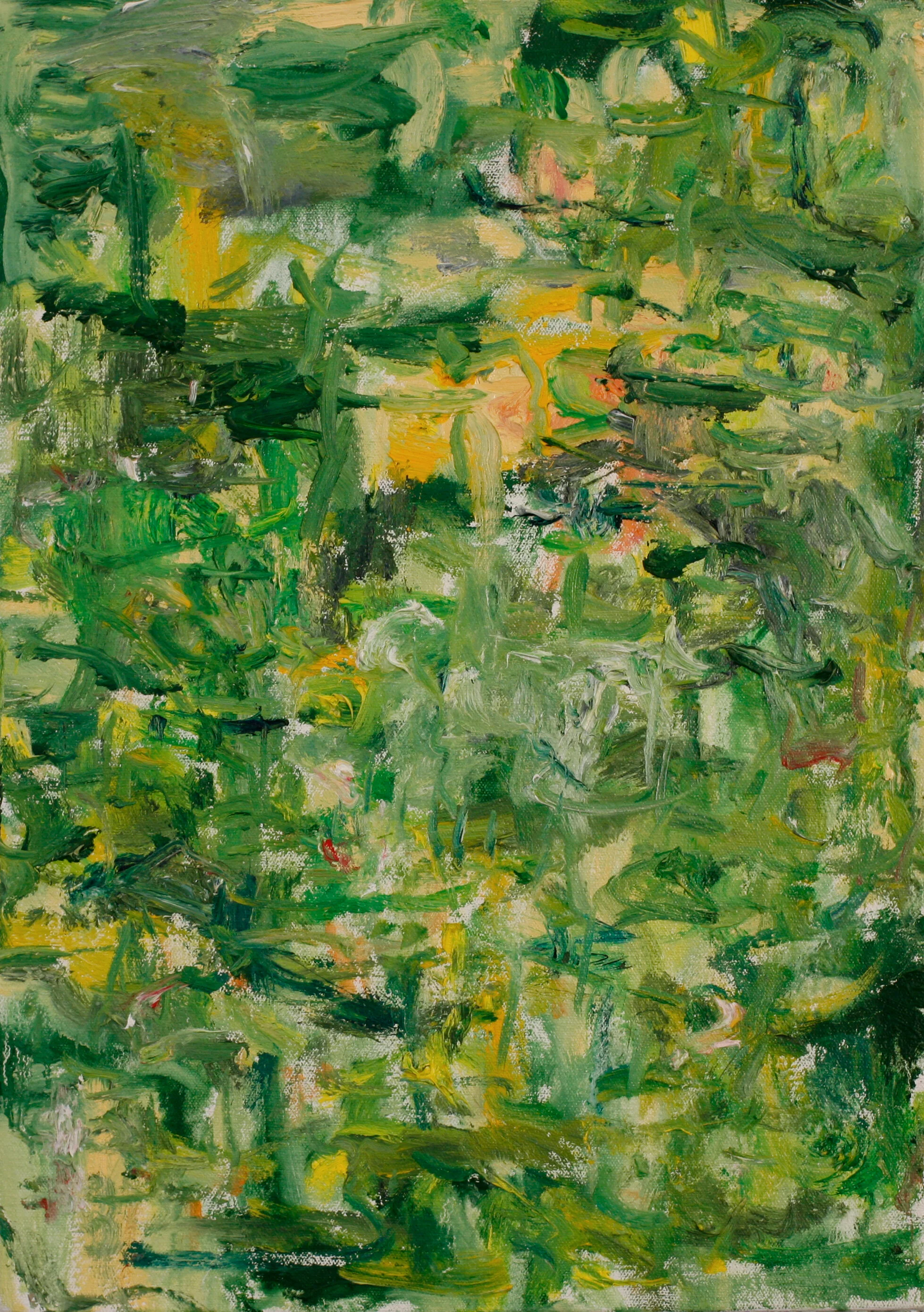 "Green City #81", oil on canvas, 22" x  16" 