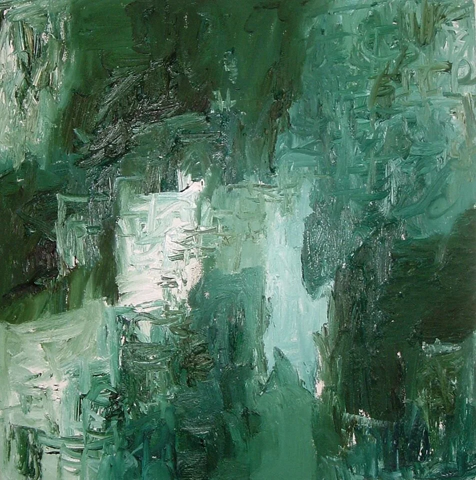 "Green City #28", oil on canvas, 24"x24"