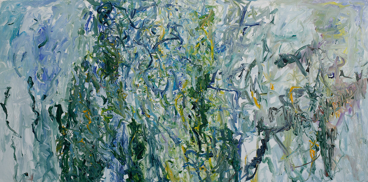 "Verdoyant", Feb 29, 2020, acrylic on canvas, 36" x 72"