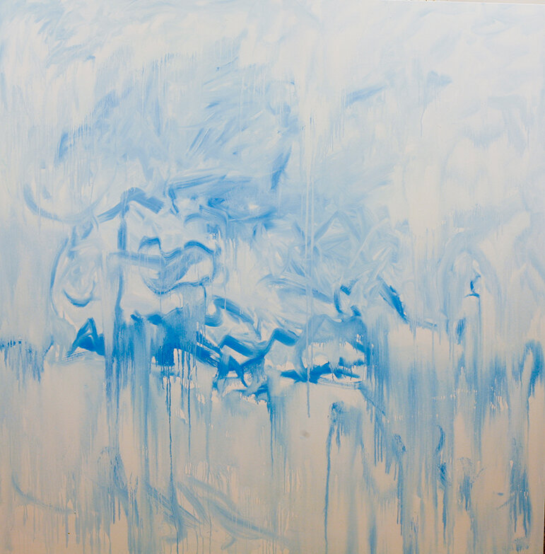 "Blue," Feb 14, 2020, oil on canvas, 72" x 72"