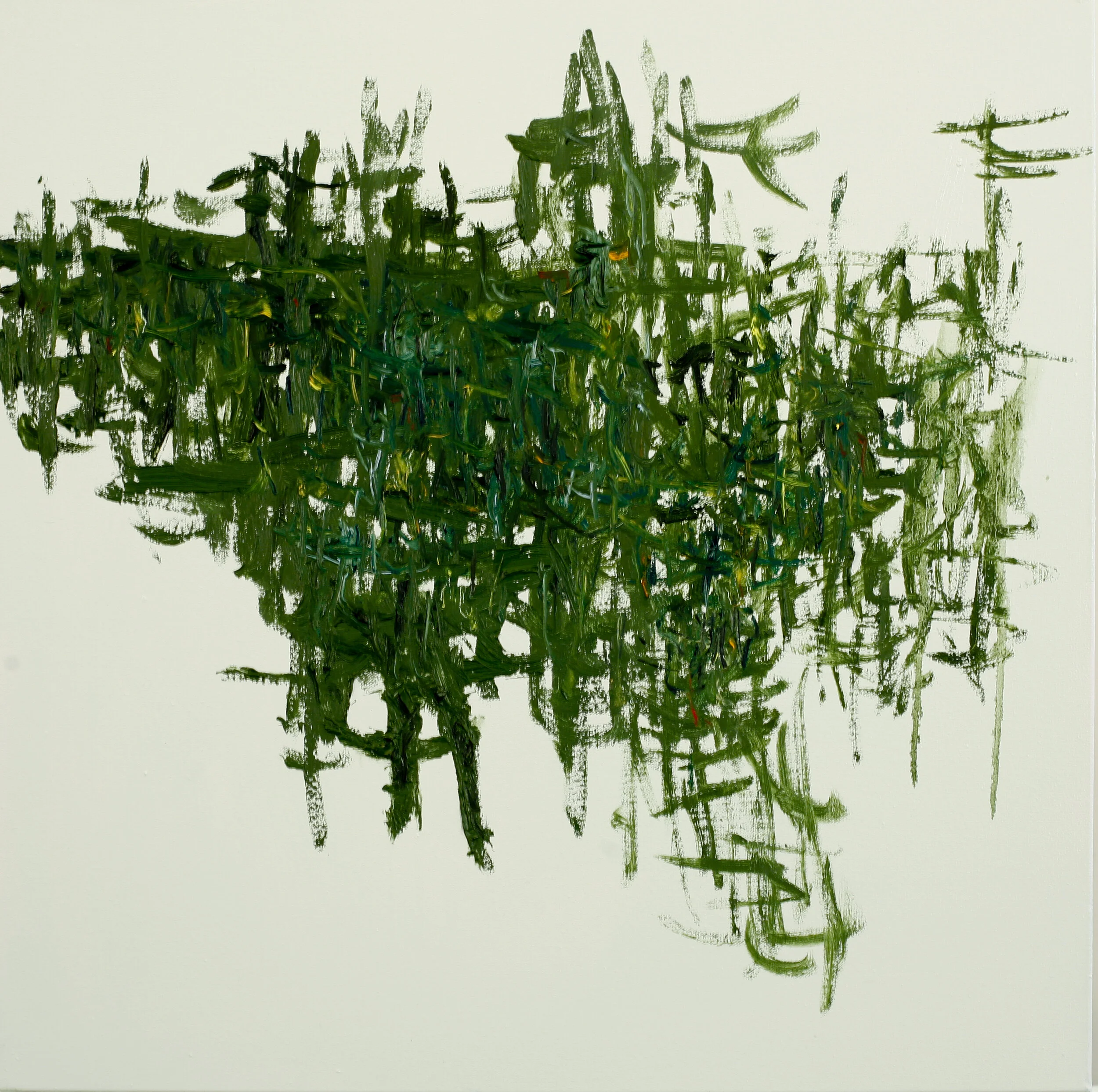 "Green City #84, oil on canvas, 24"x24"