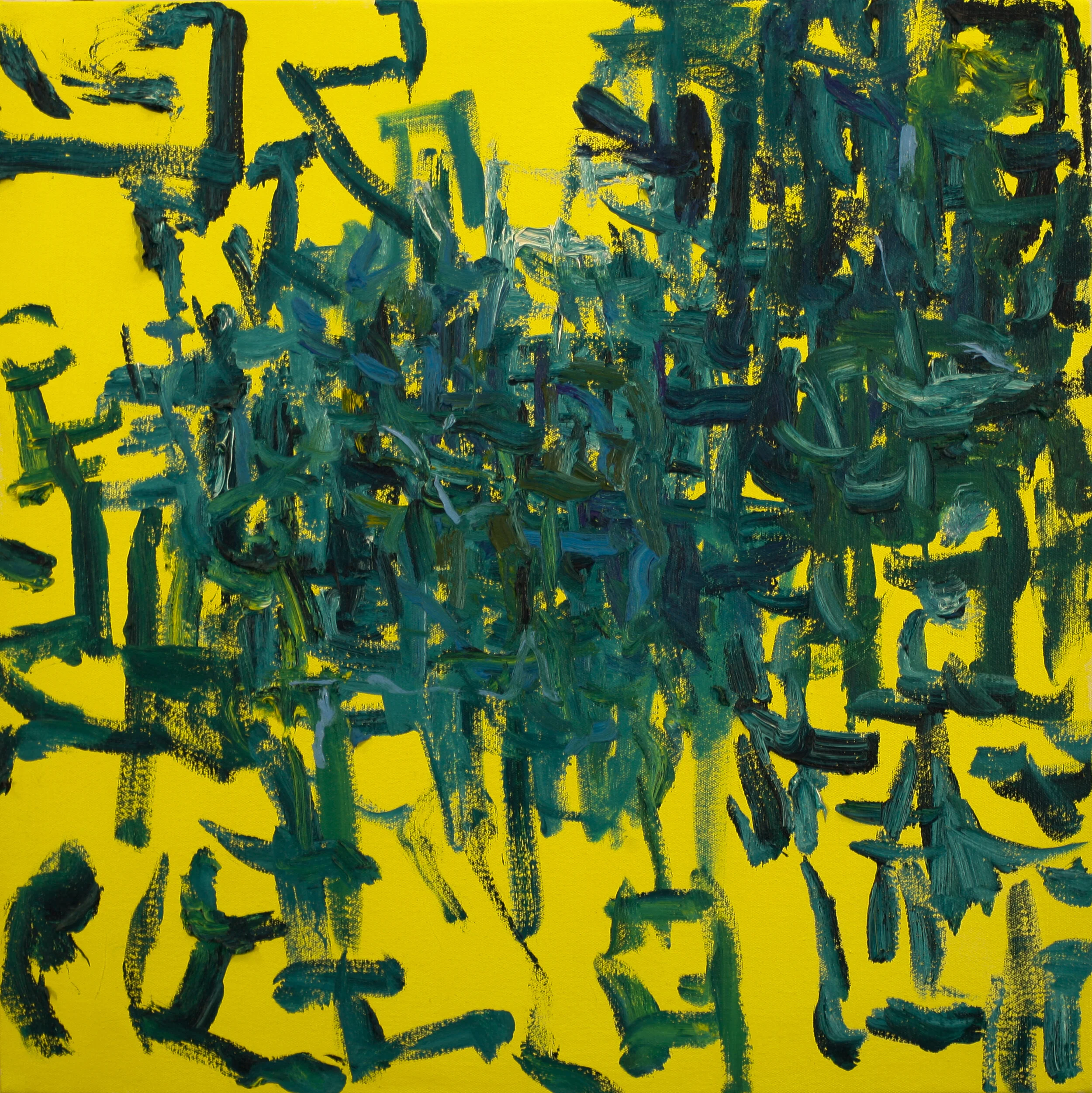 "Green City #83", oil on canvas, 24"x24"