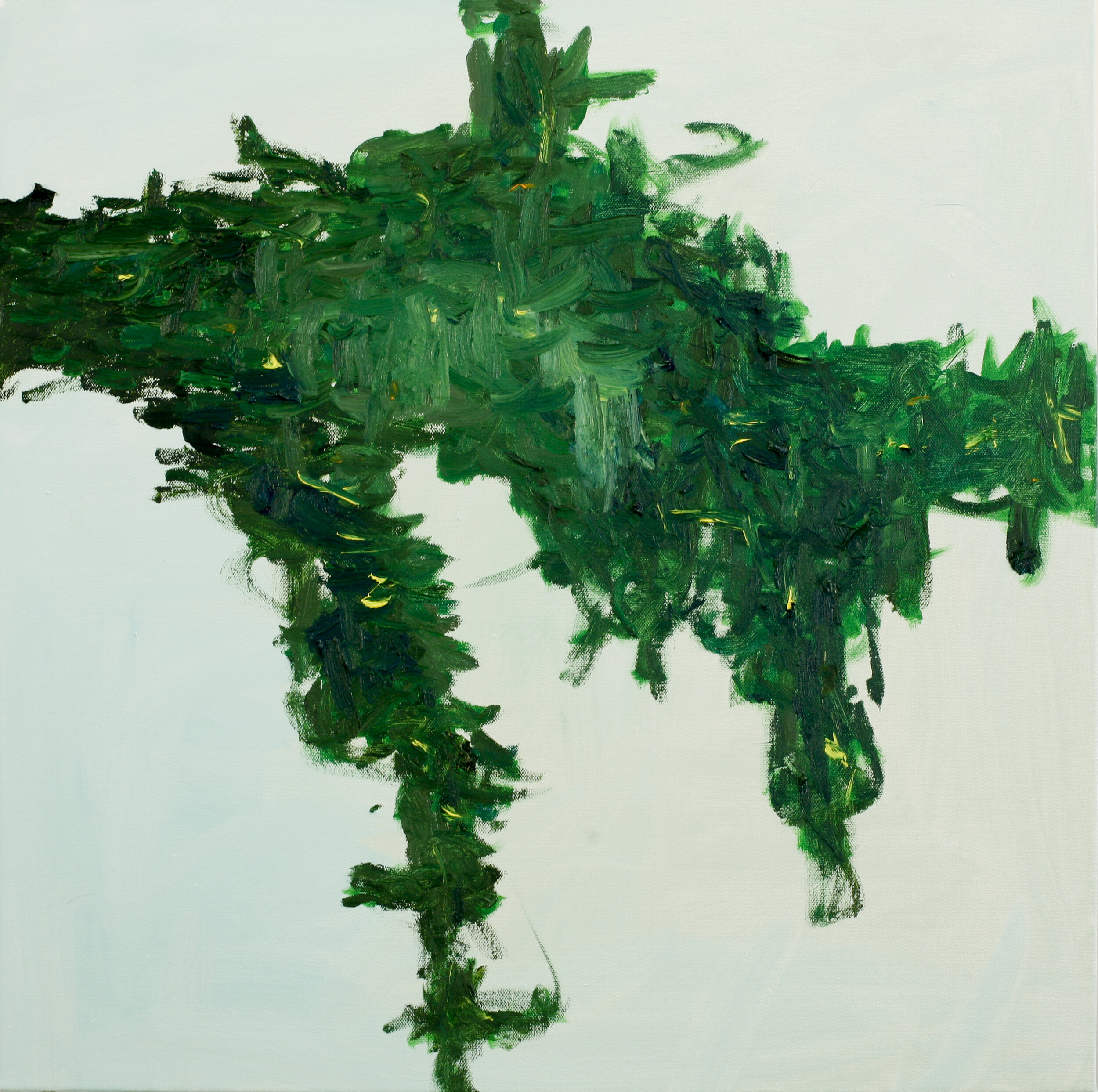 "Green City #90," oil on canvas 24"x24"