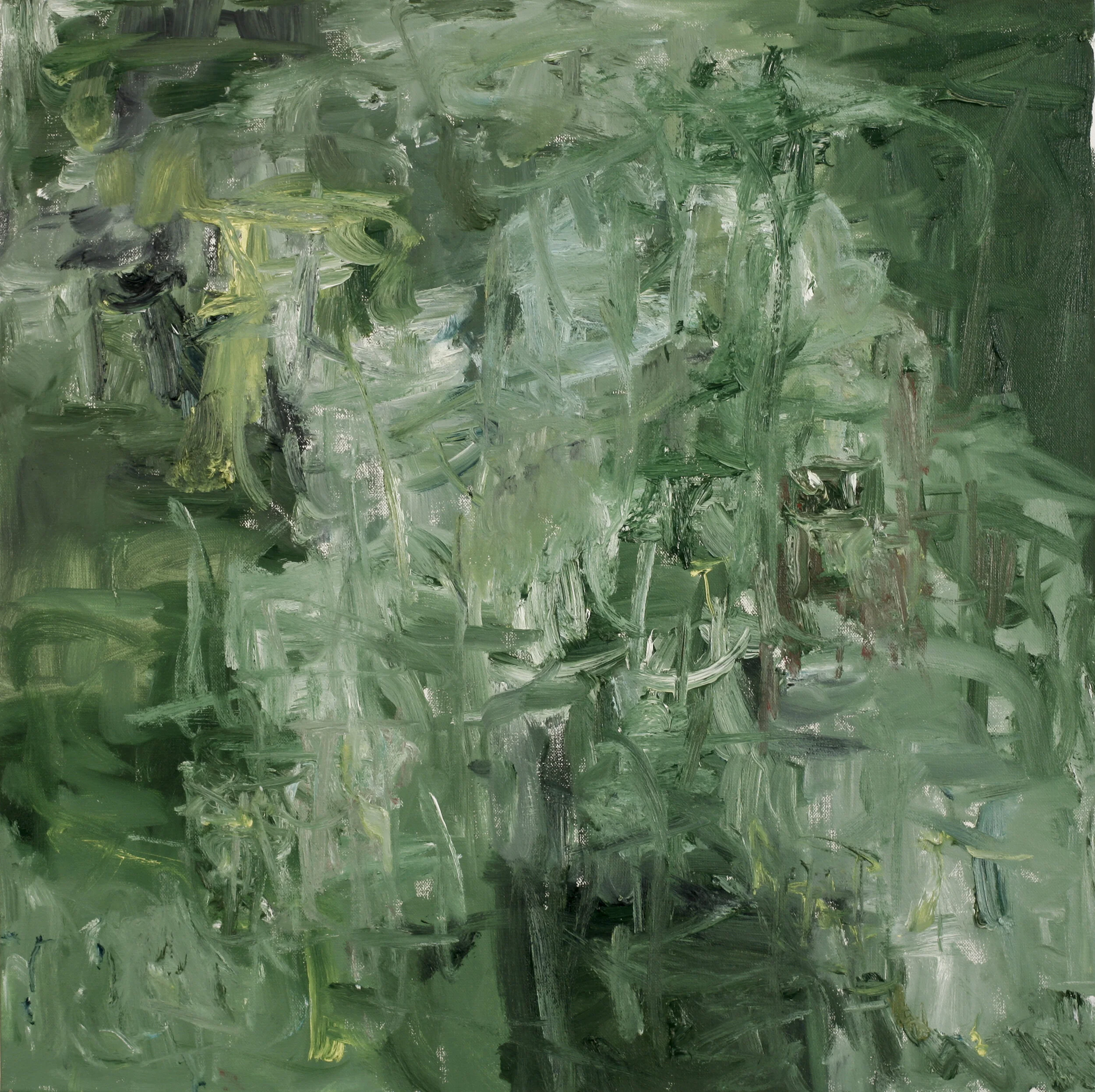 "Green City #92", oil on canvas, 24"x24"
