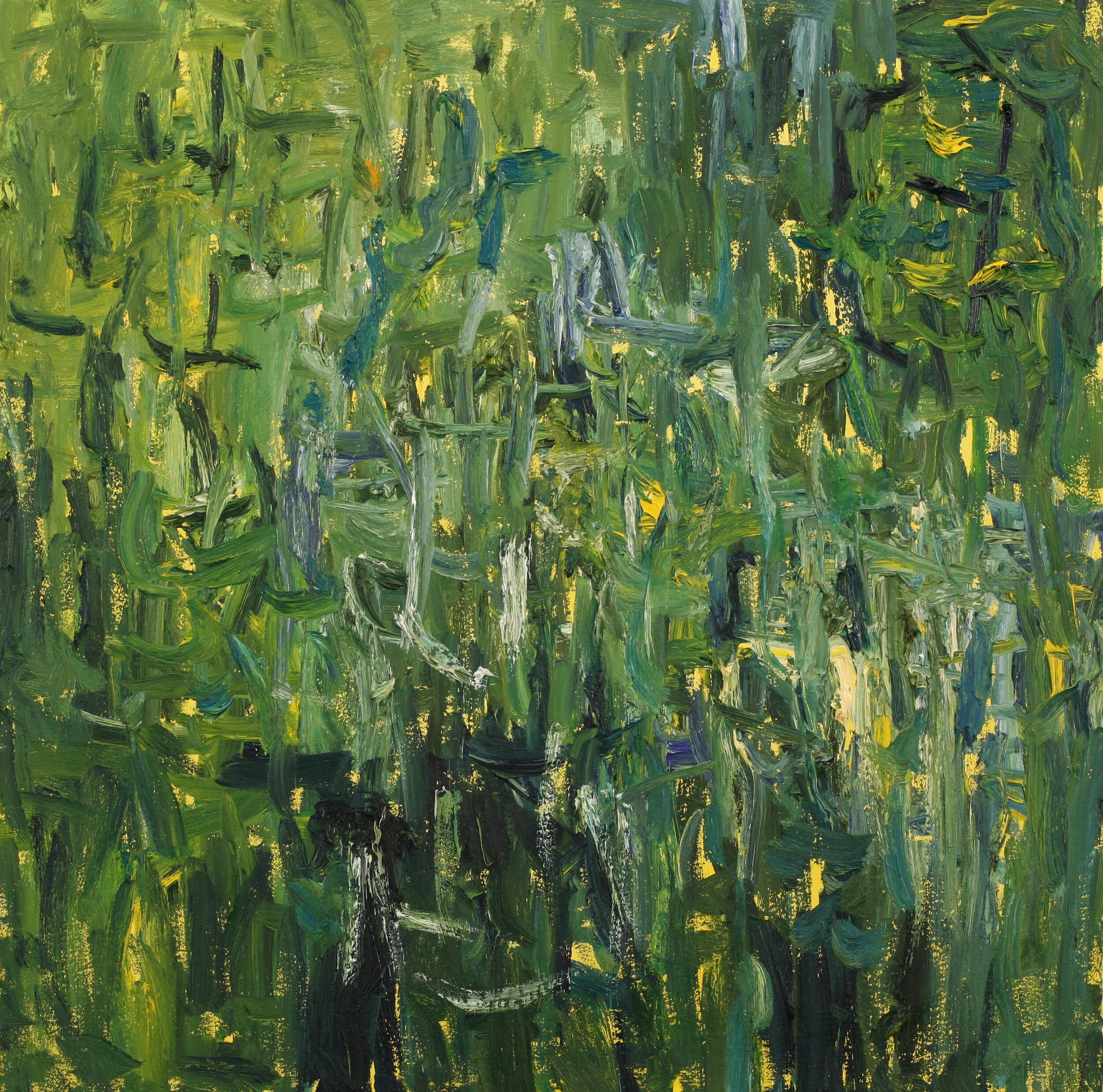 "Green City #85," oil on canvas, 24"x24"