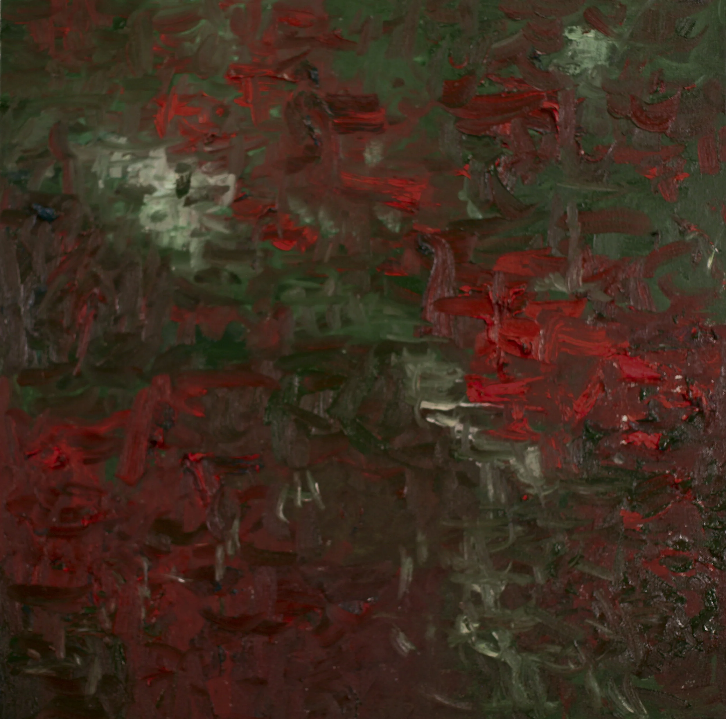 "Green City #97," oil on canvas, 24"x24"