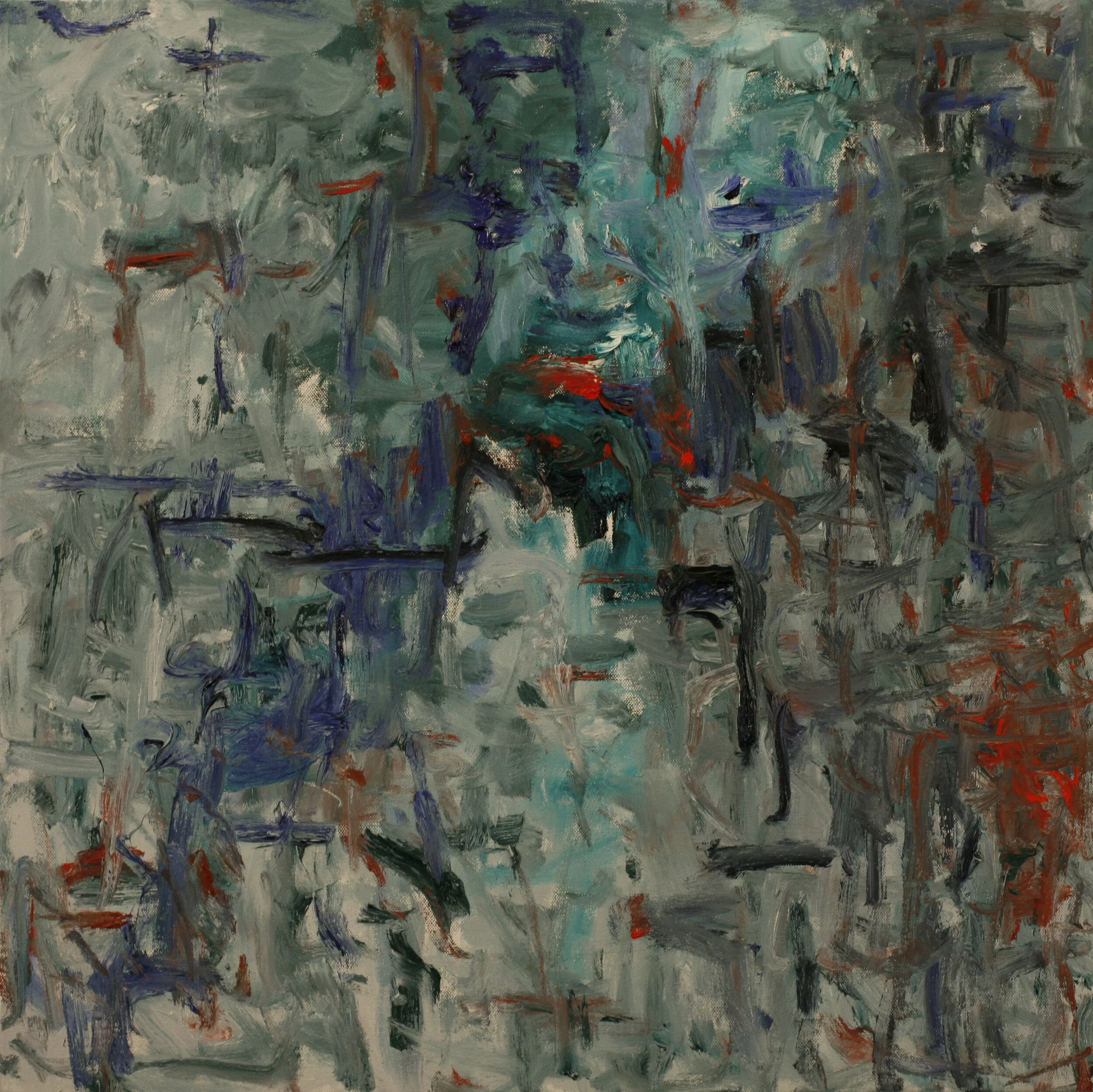 "Green City #98," oil on canvas, 24"x24"
