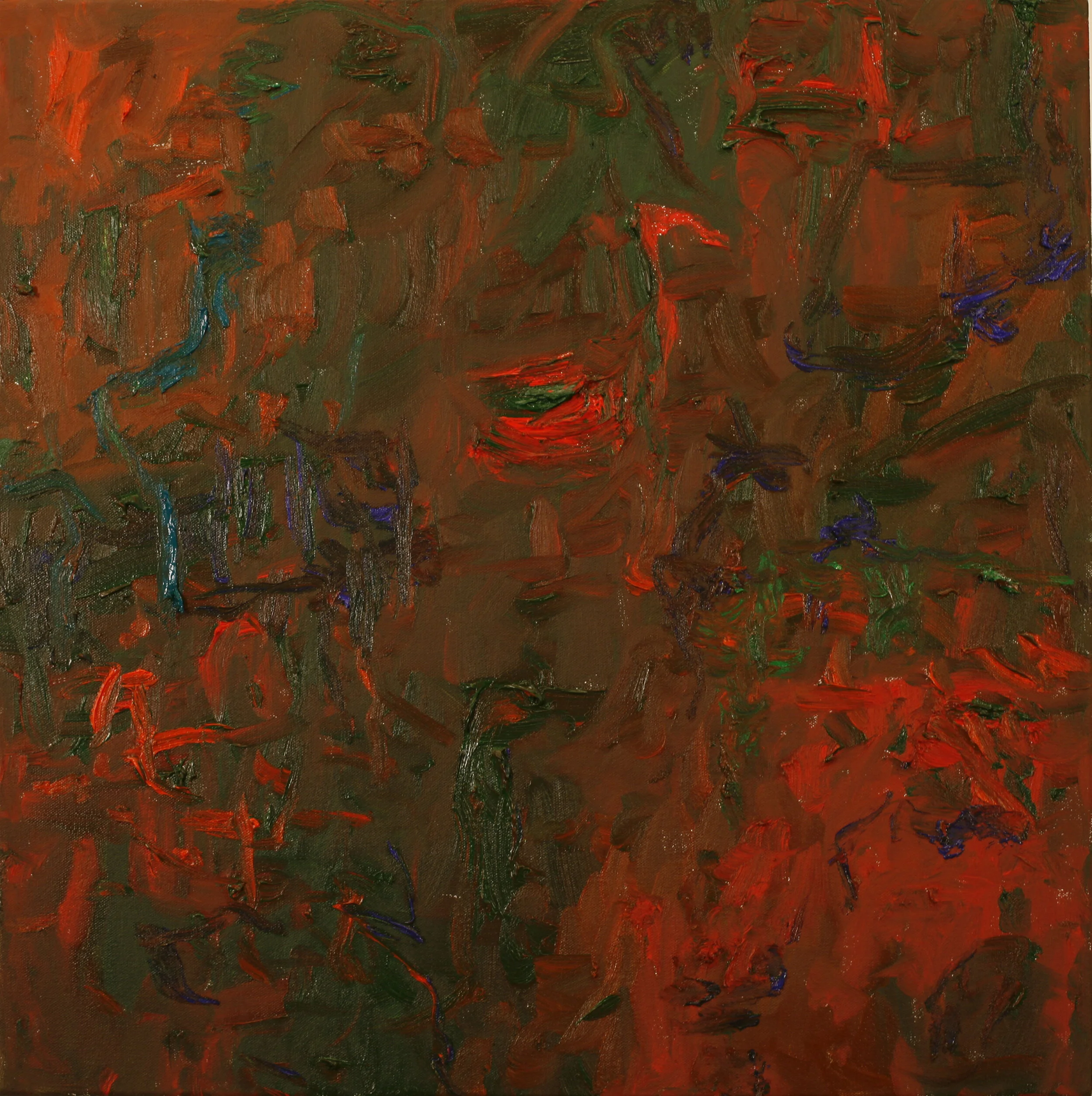 "Green City #100," oil on canvas, 24"x24"