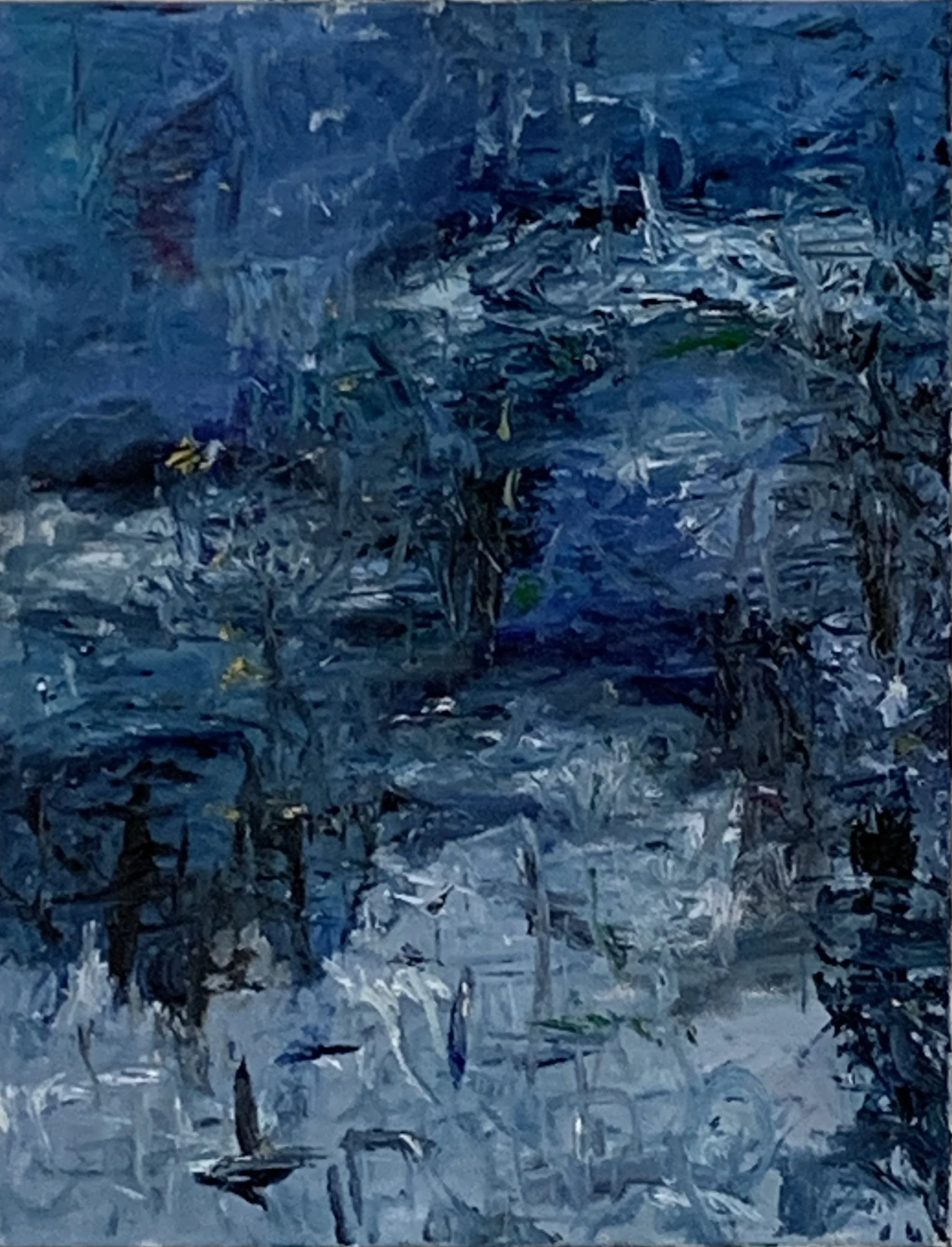 “Green City #110,” oil on canvas, 18”x14”