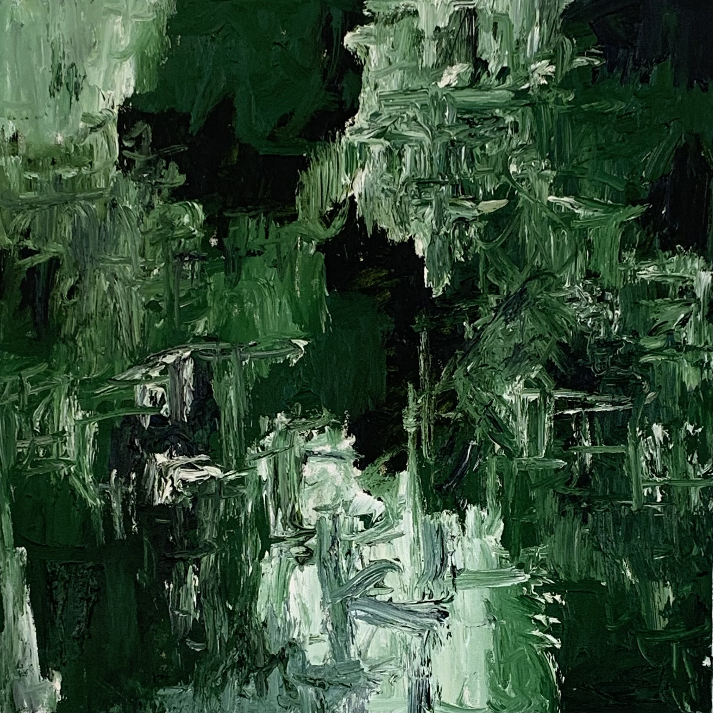“Green City #29,” oil on canvas,24”x24”