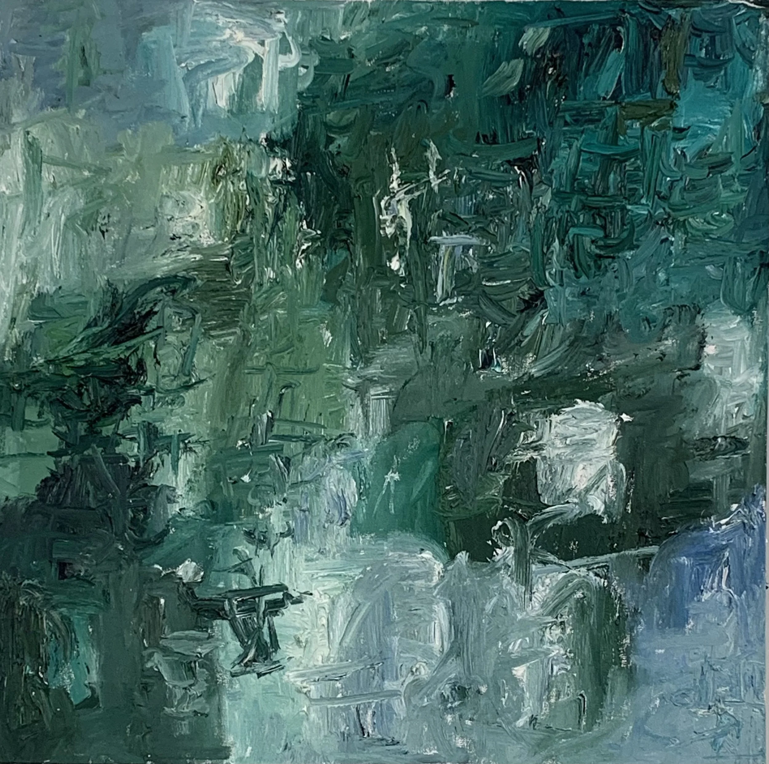 “Green City #27,” oil on canvas,24”x24”