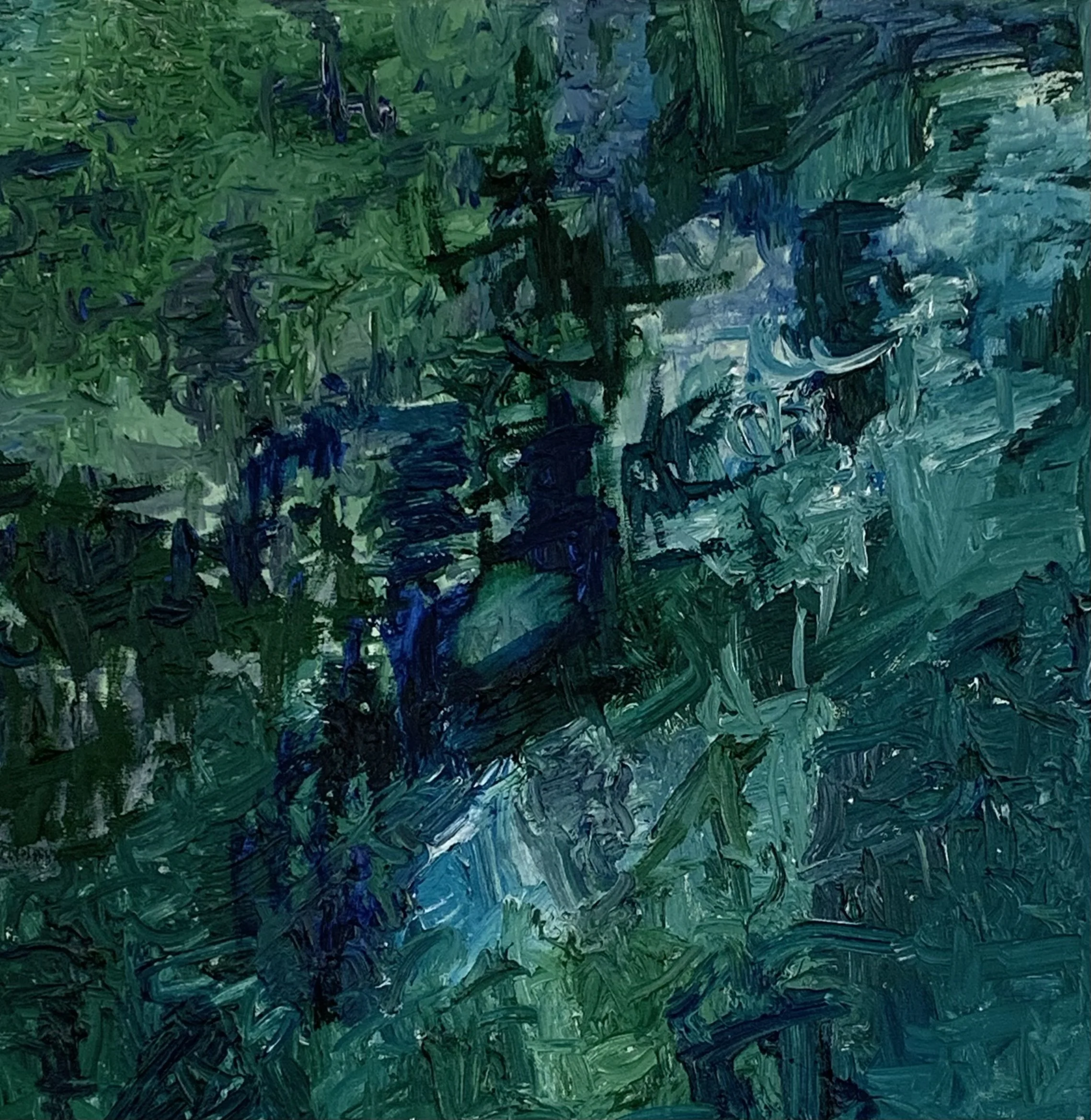 “Green City #37,” oil on canvas,24”x24”