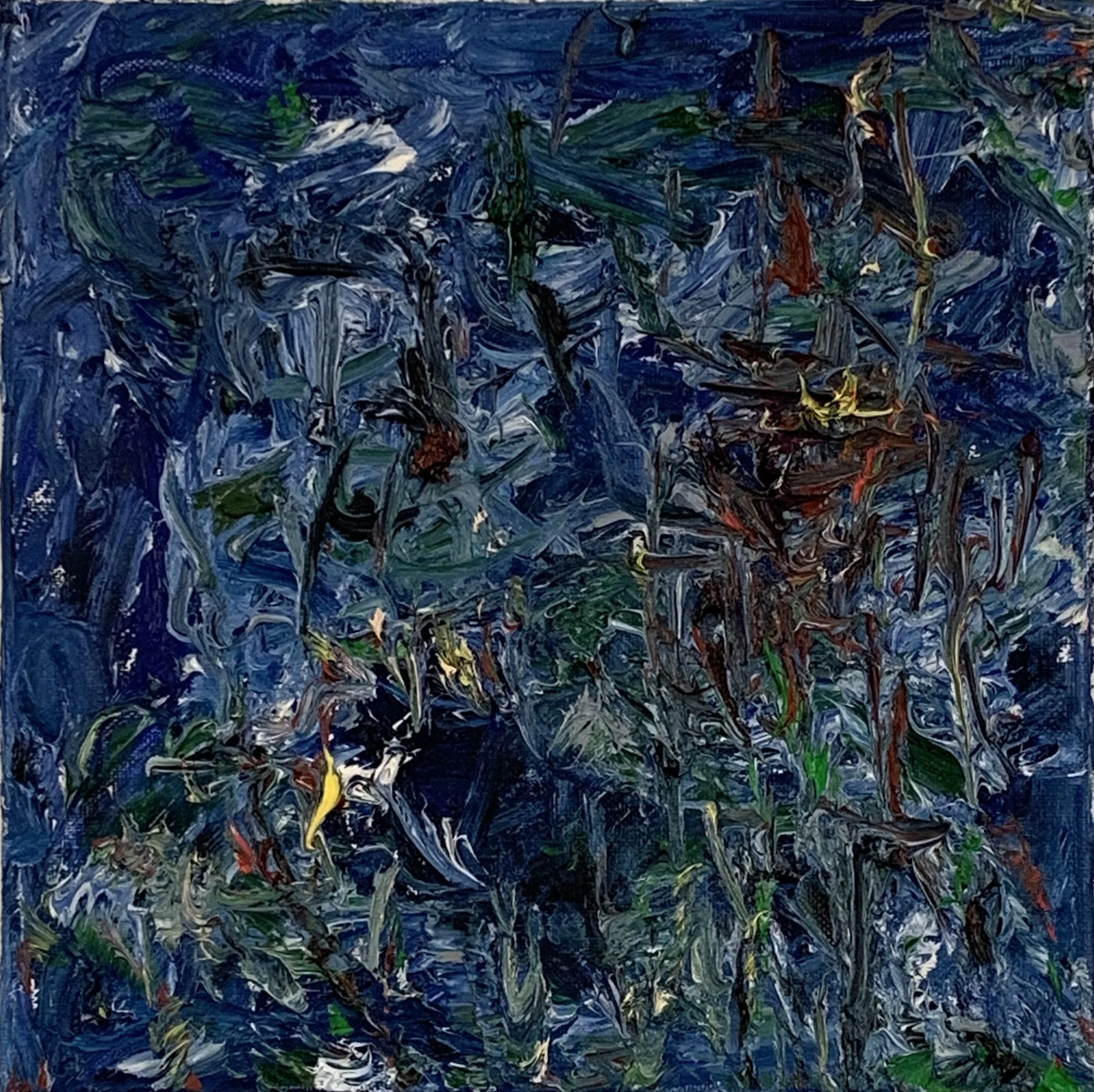 “Green City #118,” oil on canvas, 10”x10”