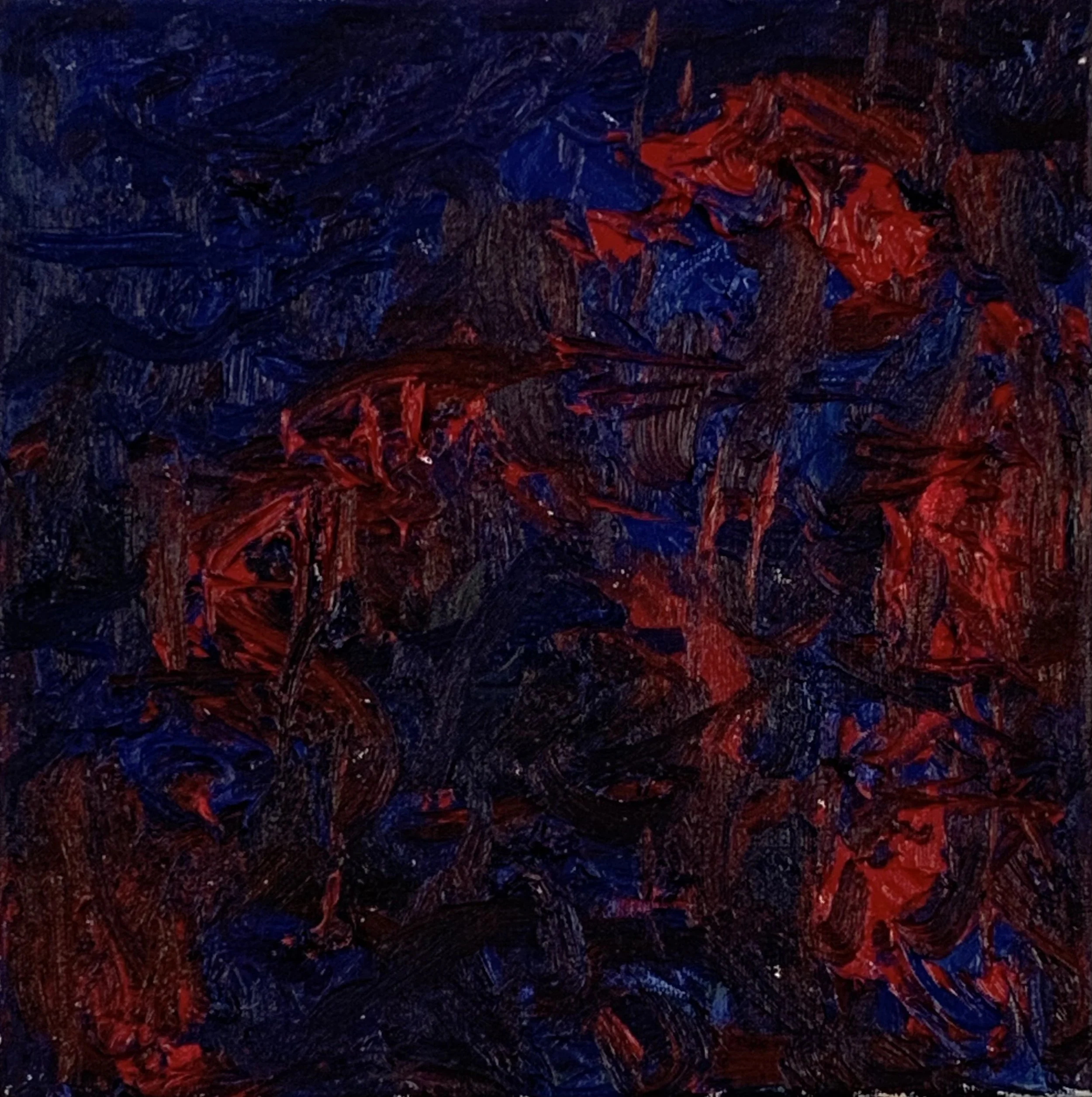 “Green City #120,” oil on canvas, 10”x10”