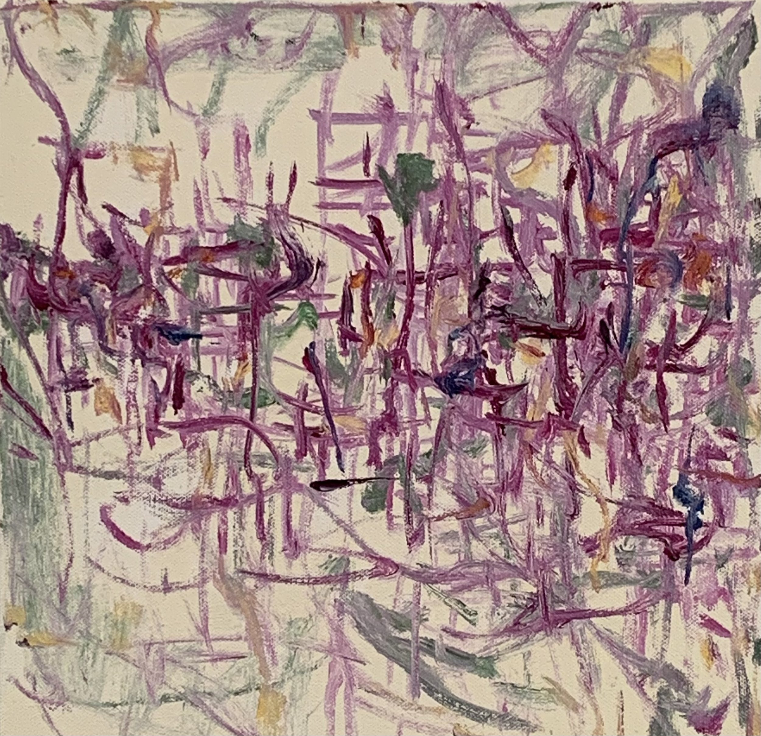 “Green City #123,” oil on canvas, 12”x12”