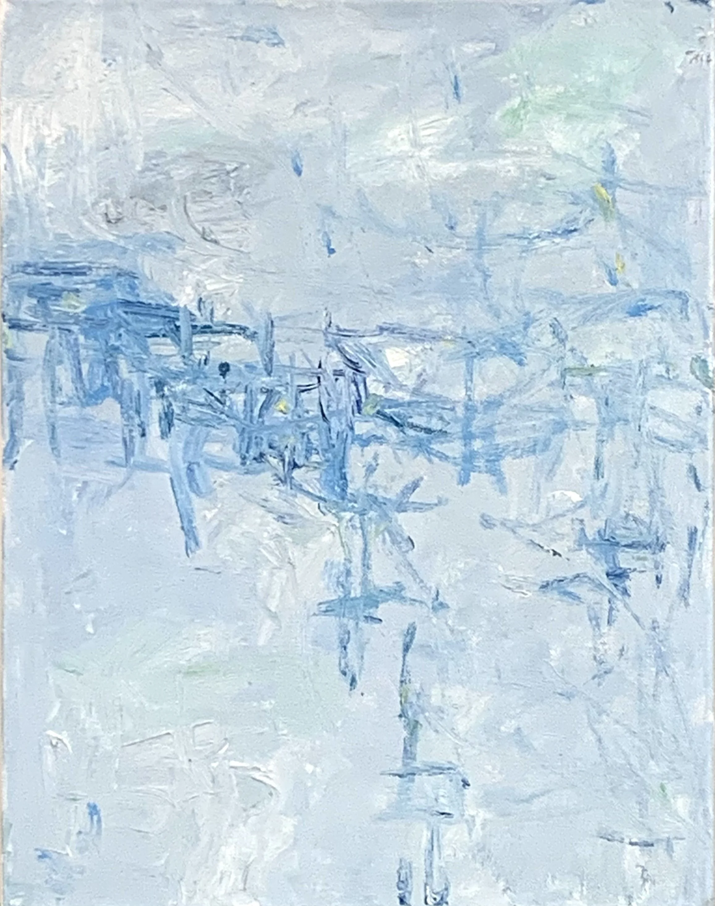 “Green City #114,” oil on canvas, 18”x14”