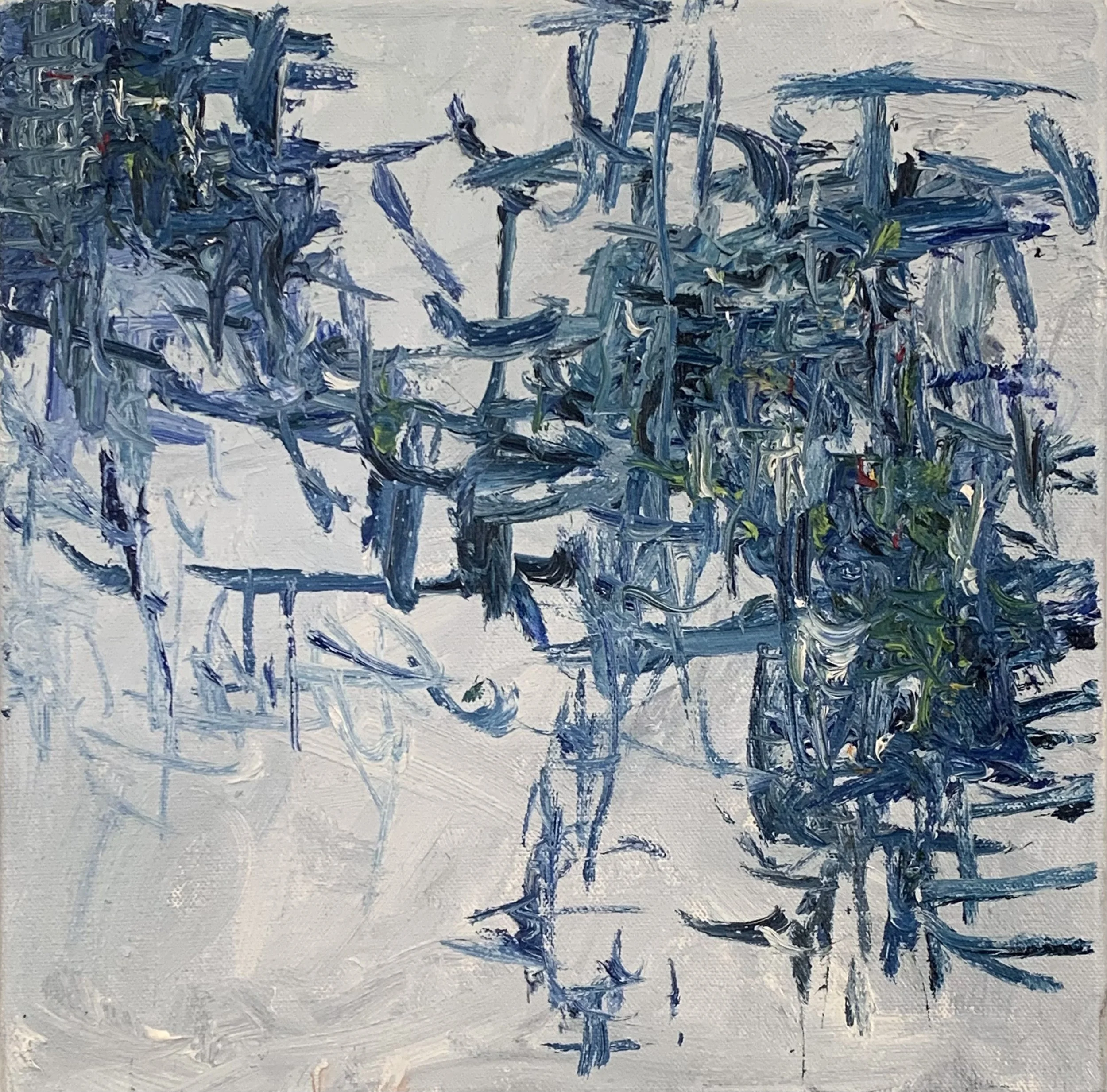 “Green City #119,” oil on canvas, 12”x12”