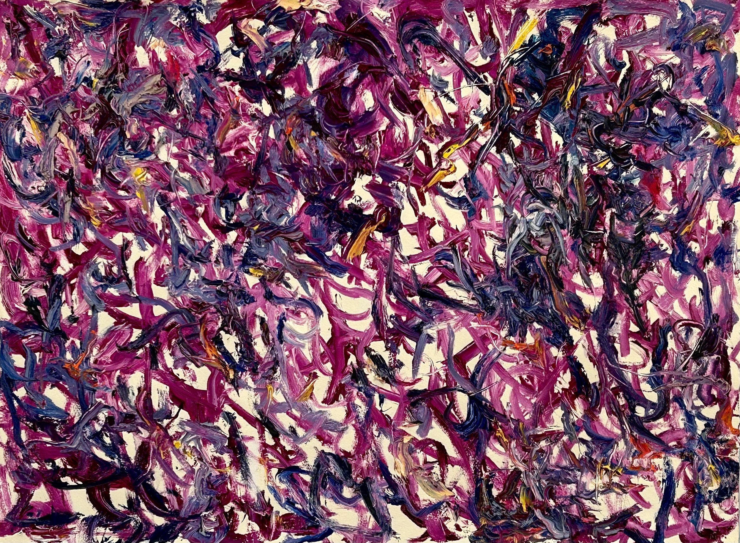 "Purple Asks, oil on Arches cover white, 22"x30" ( 3-177-'017)