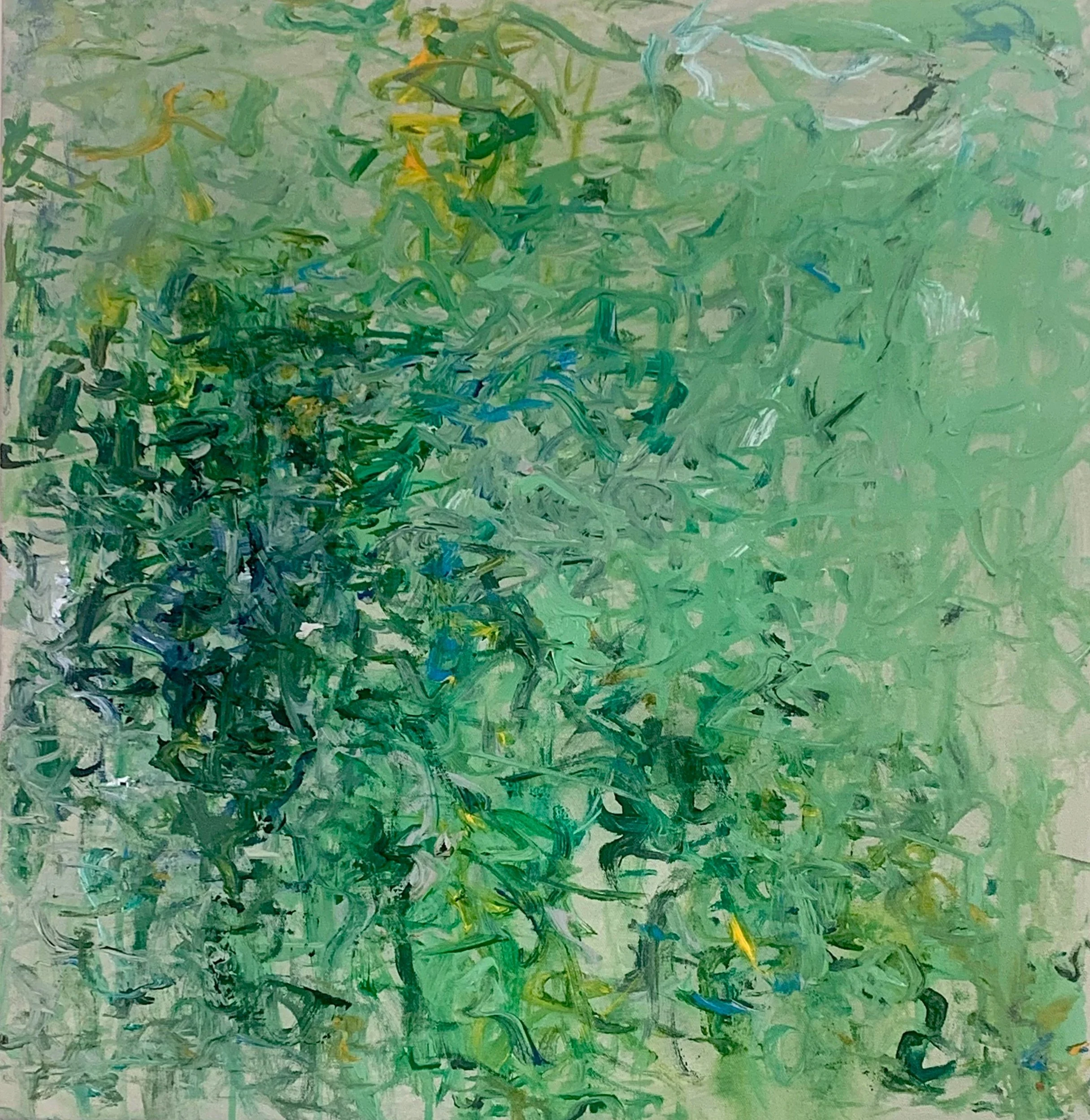 “Green City #125,” acrylic on canvas, 24”x24”