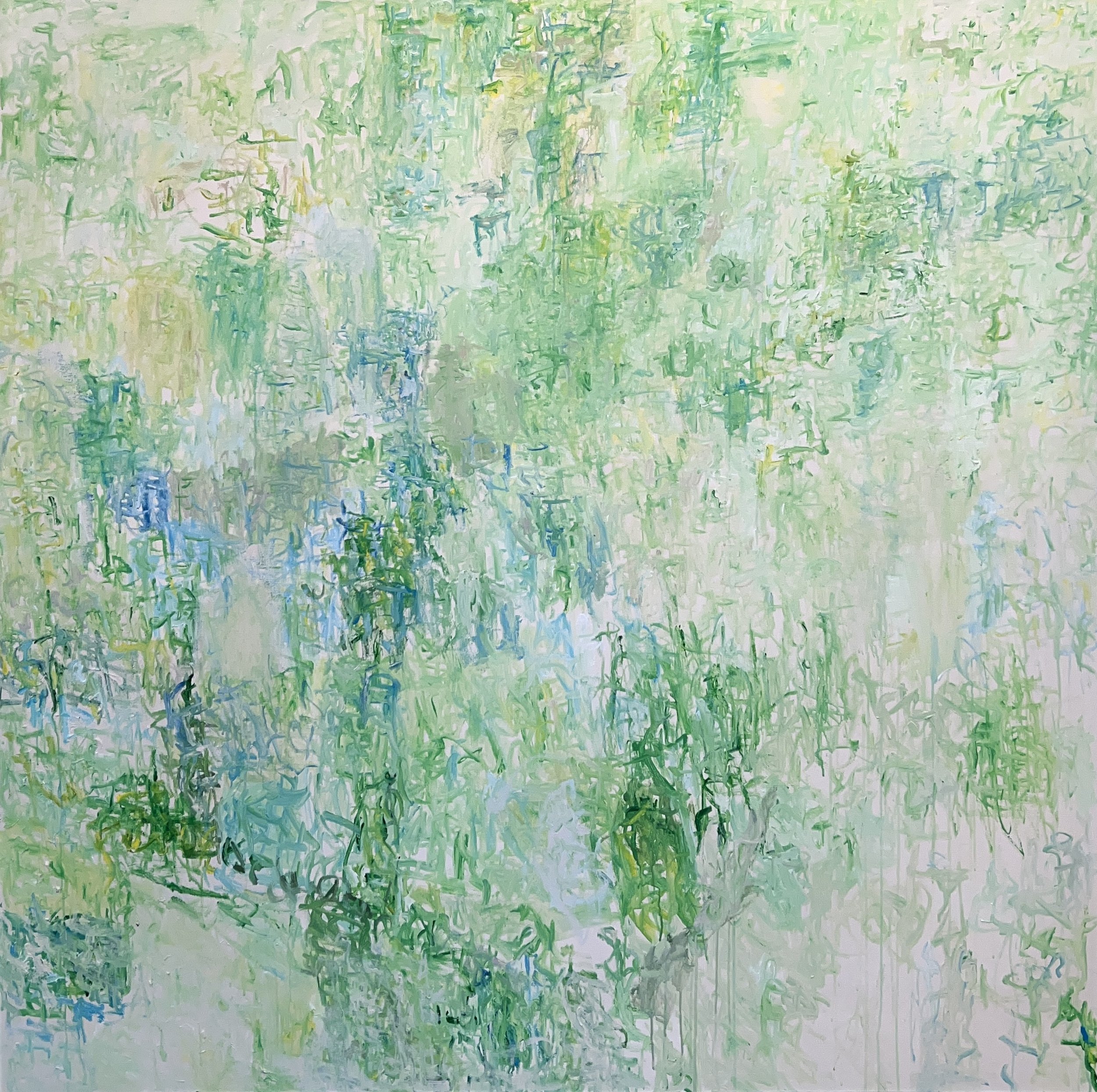 "Green City #127," acrylic on canvas, 72"x72"